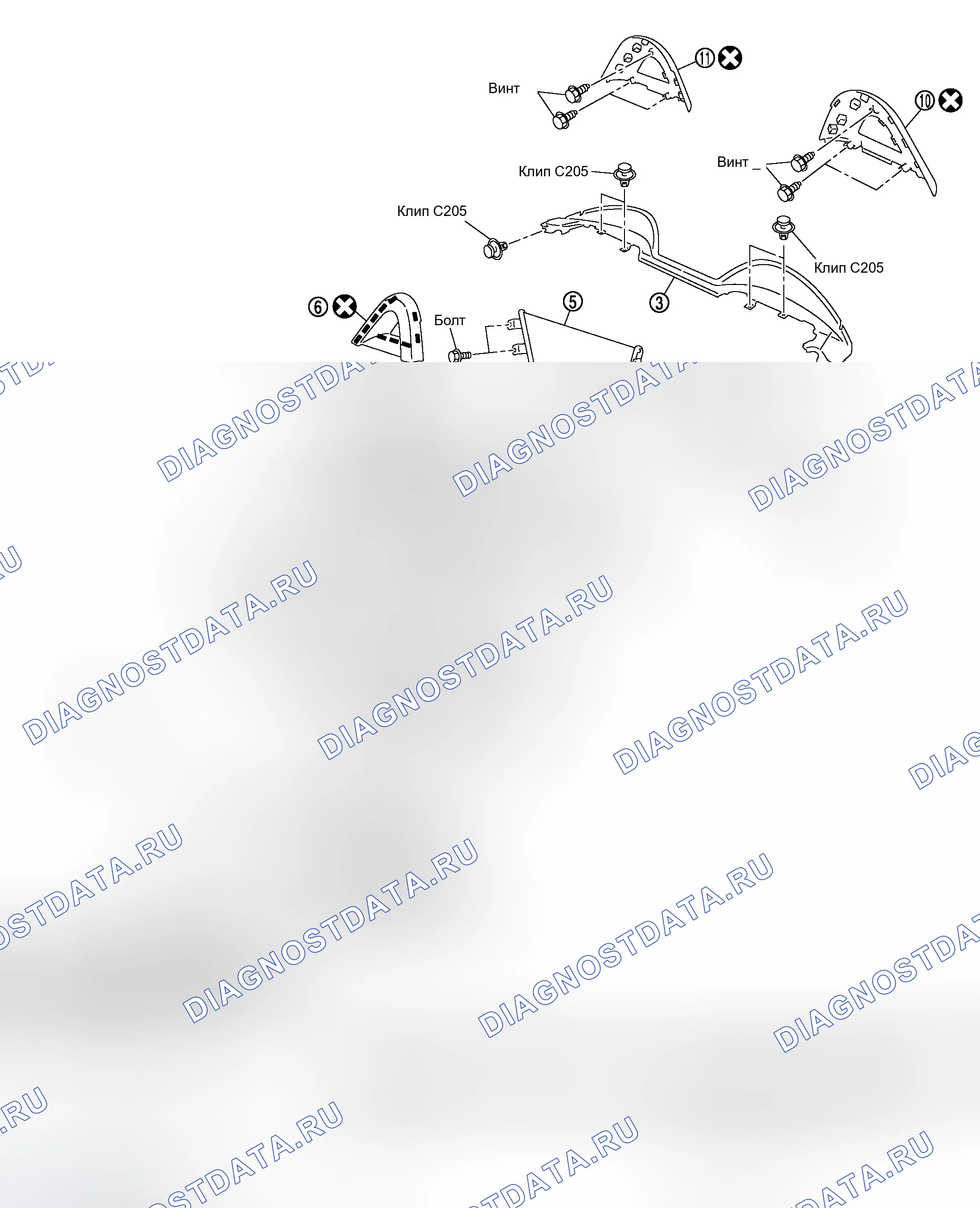 Рис. 23: Демонтаж и монтаж (для моделей Roadster). Honda Logo I