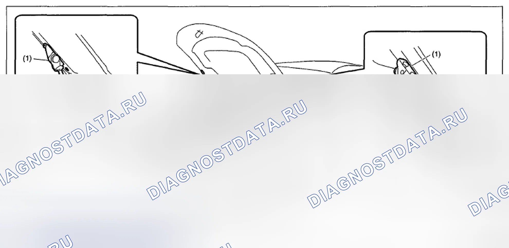 Рис. 166: ПОЛОЖЕНИЕ ЗАСЛОНКИ ПЕРЕДНЕГО КАПОТА. Subaru Impreza WRX STI GR