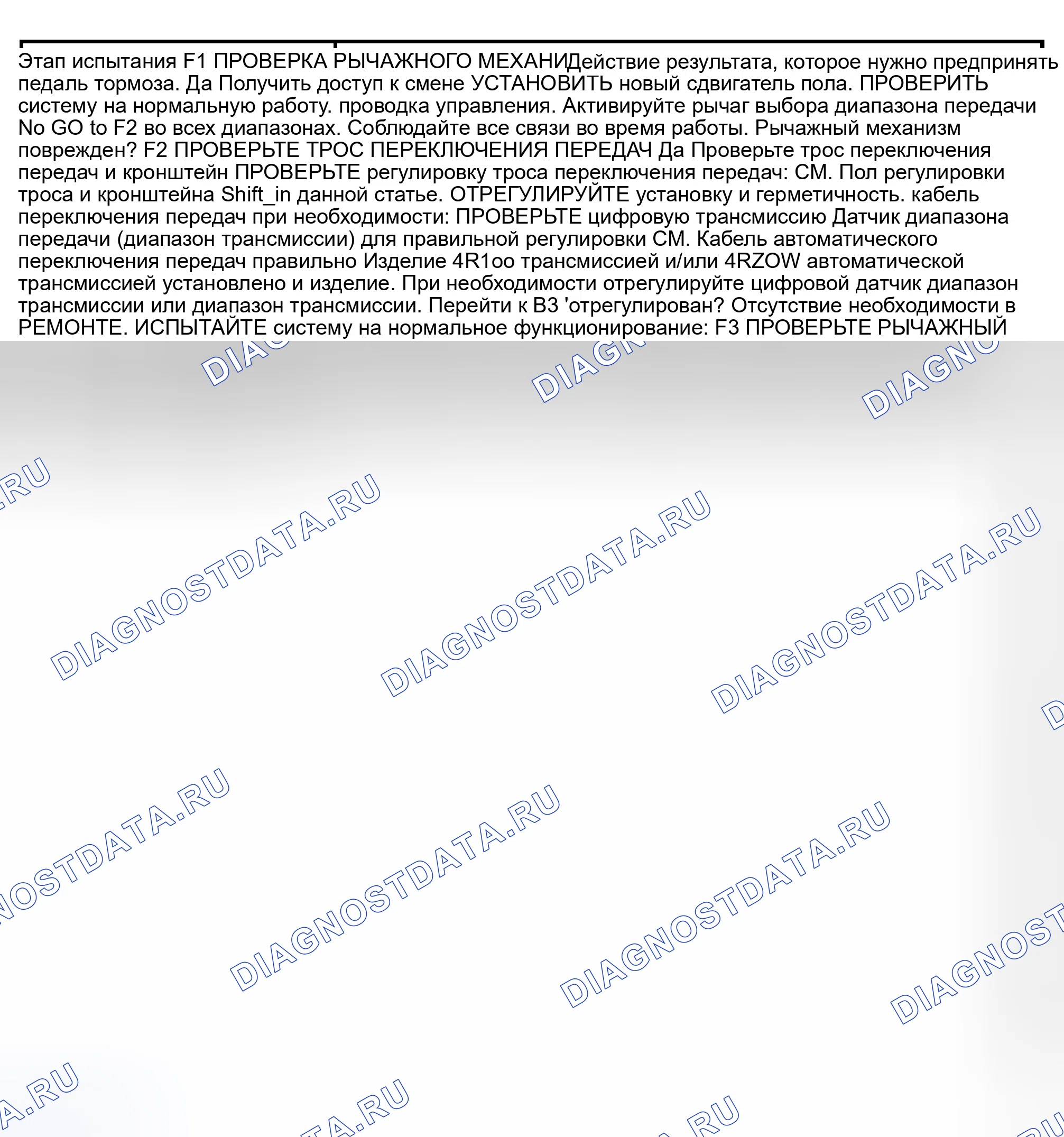 Рис. 619: КОНТРОЛЬНАЯ ТОЧКА F: ПЕРЕКЛЮЧАТЕЛЬ ПЕРЕДАЧ НАХОДИТСЯ ЗА ПРЕДЕЛАМИ ПРАВИЛЬНОГО ПЕРЕДАТОЧНОГО ОТНОШЕНИЯ. Hyundai Lavita I