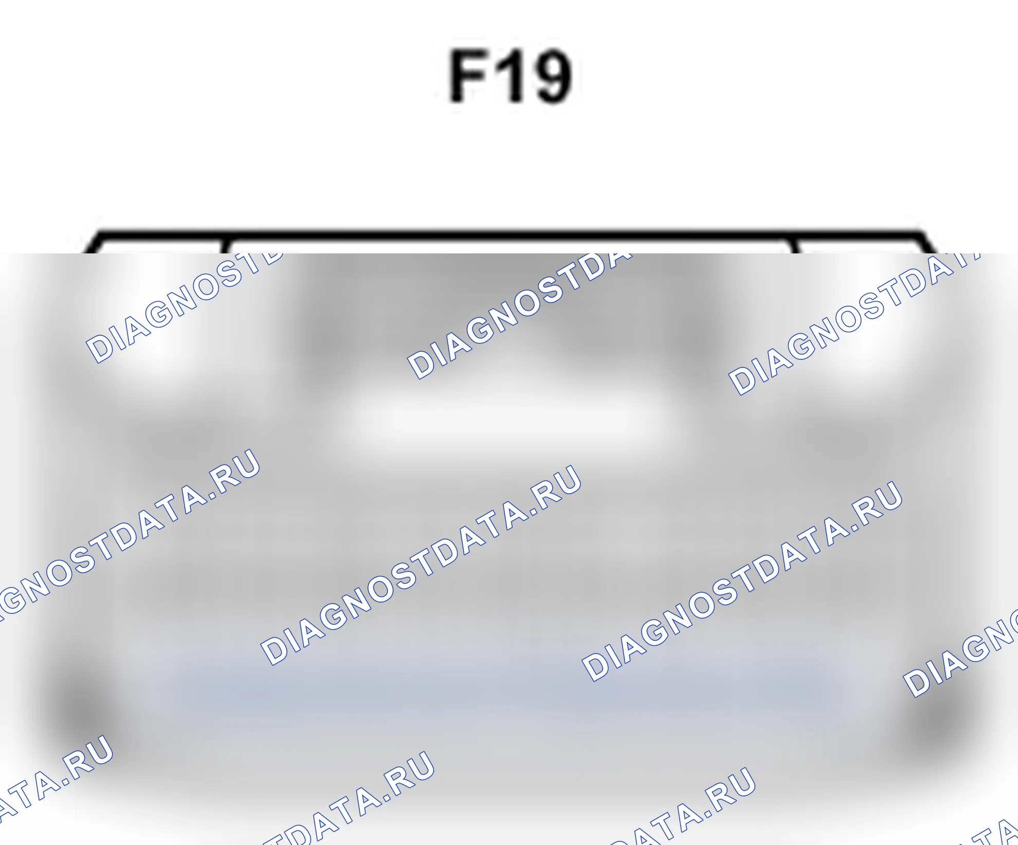 Рис. 624: Вид с торца разъема радиоприемника в сборе (F19). Toyota Land Cruiser 200