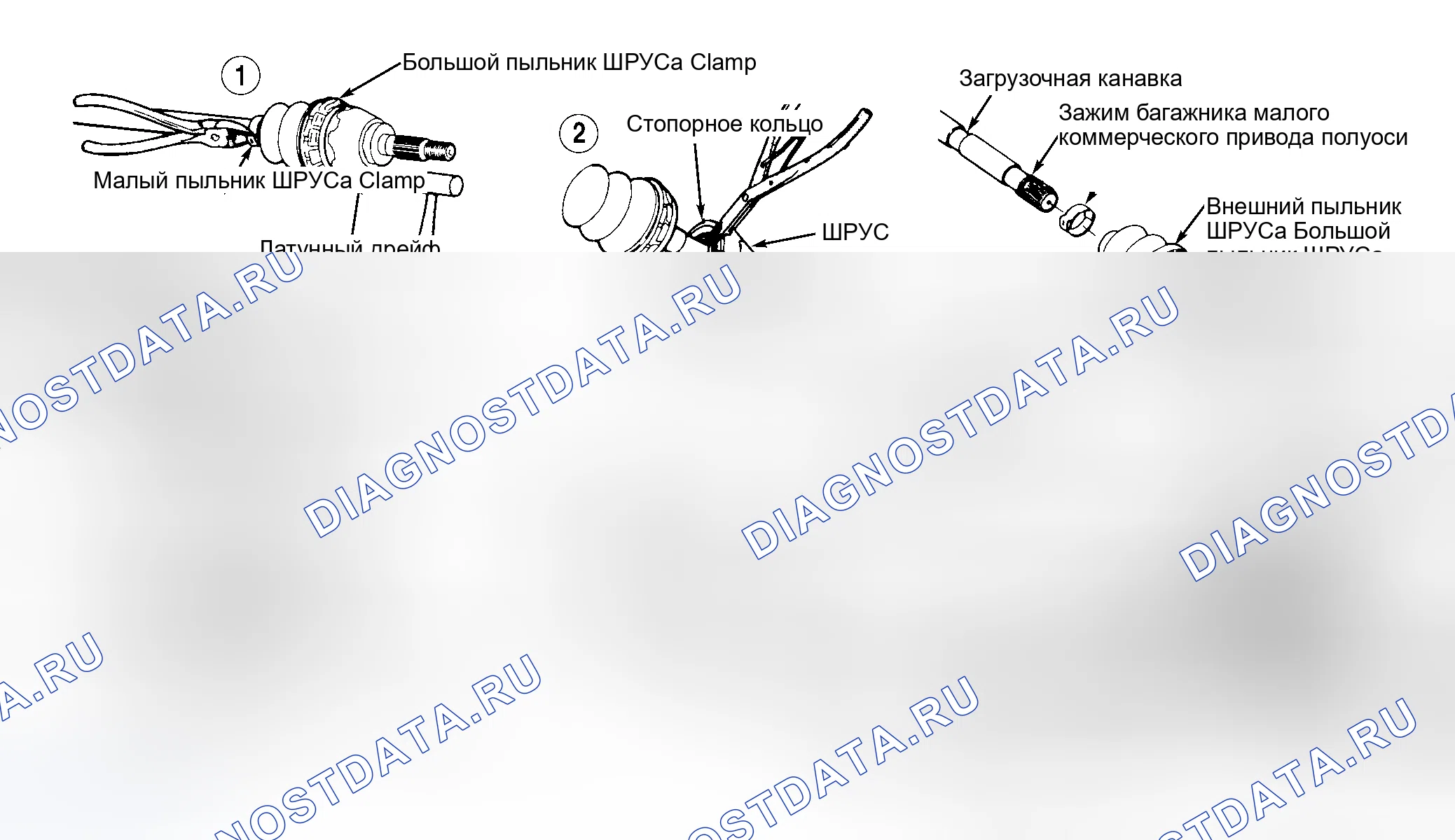 Рис. 8: Разборка (наружные соединения коммерческого транспорта типа Rzeppa). Hyundai Stellar I