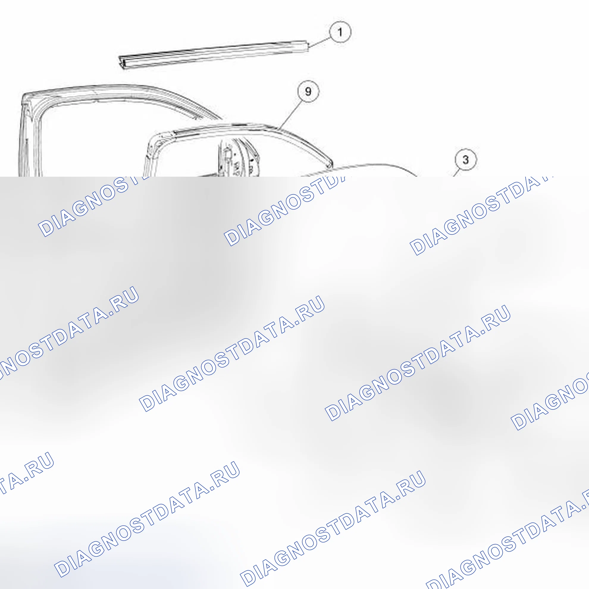 Рис. 22: Стекло, рамы и механизмы. Ford Focus II рестайлинг