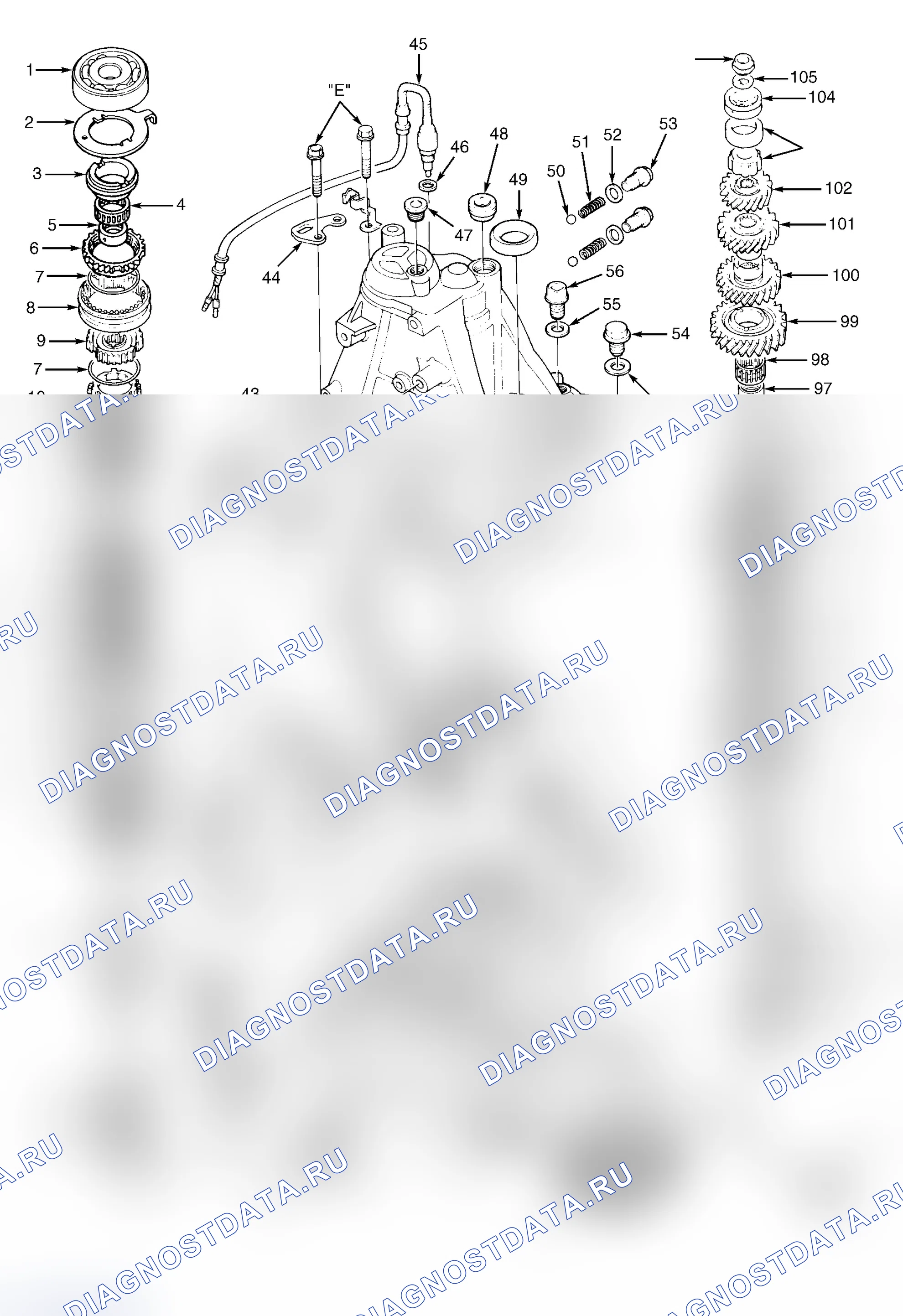 Рис. 5: РАЗБОРКА ТРАНСАКСЕЛЯ. Honda Civic VI