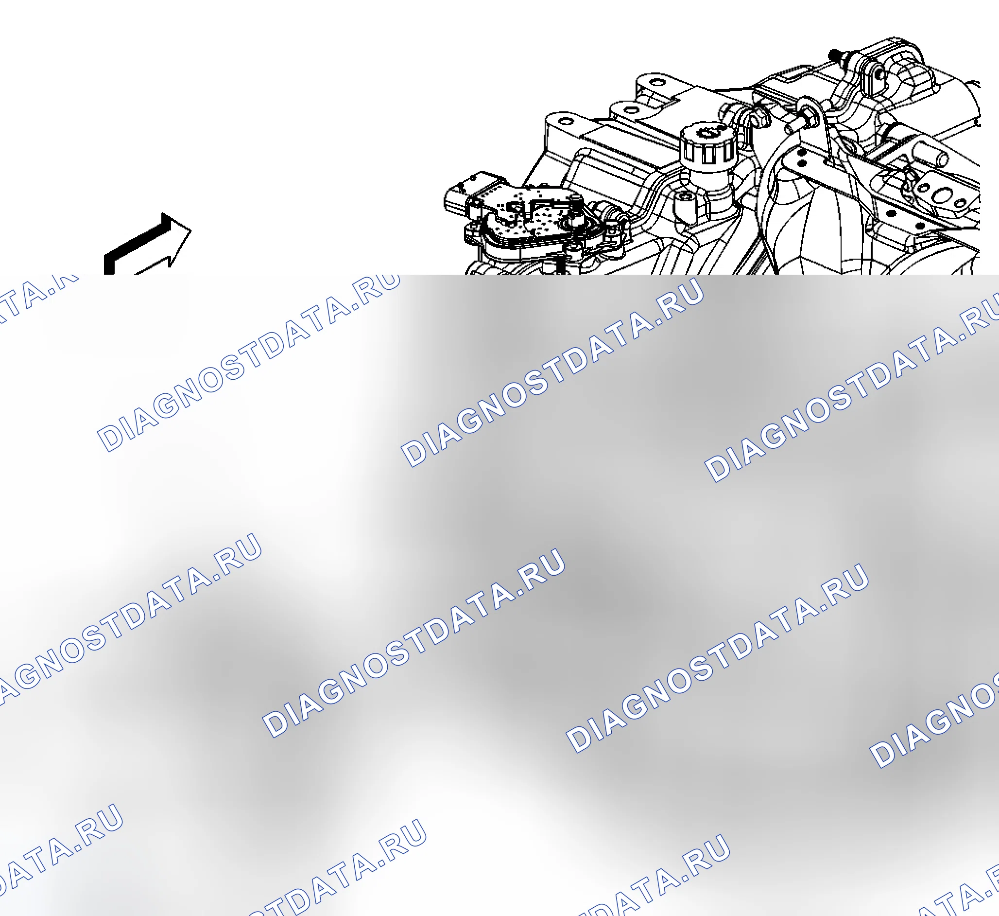 Рис. 10: Замена кронштейна крепления коробки передач - задняя часть. Chevrolet HHR I