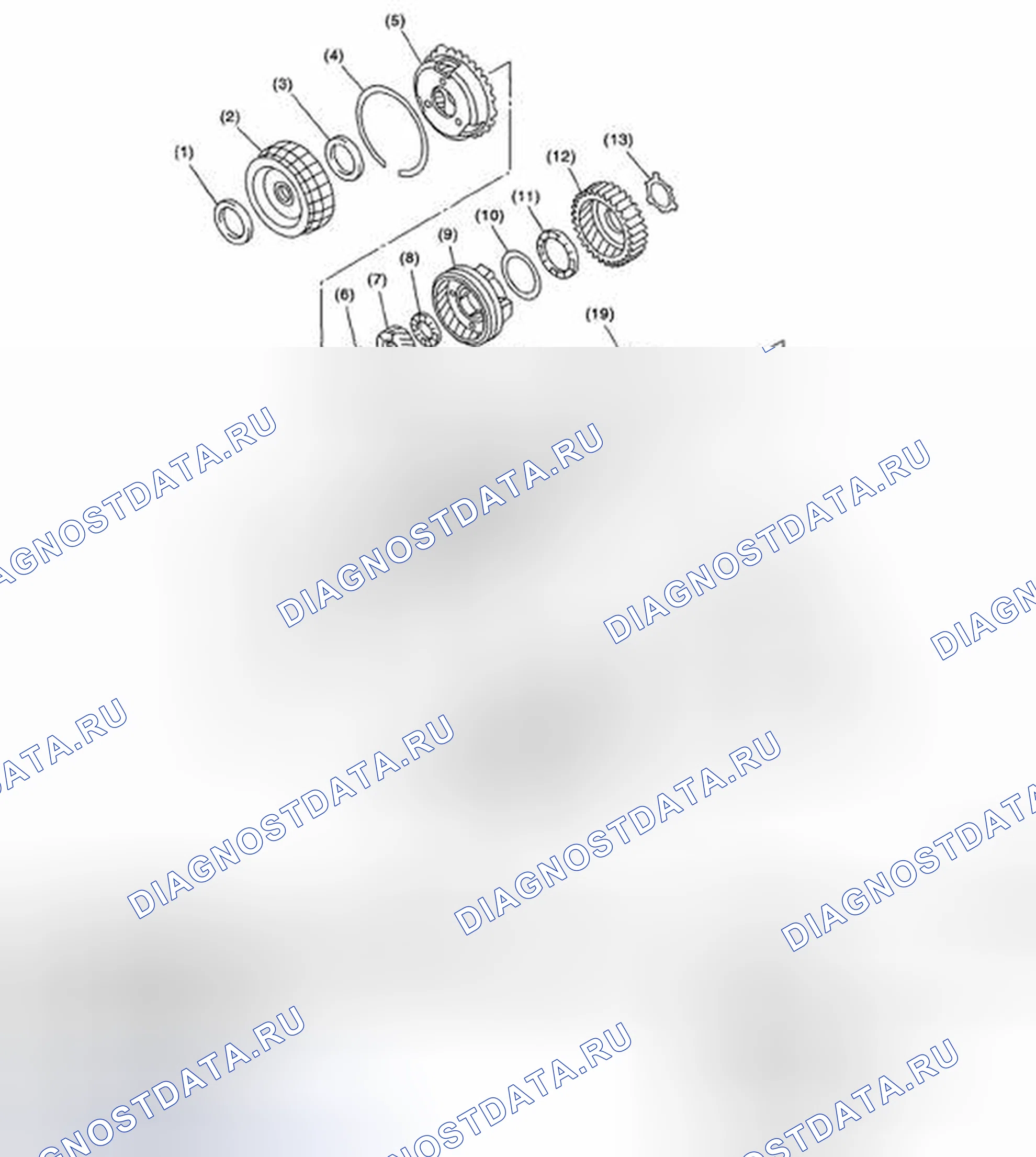 Рис. 316: ПЛАНЕТАРНАЯ ПЕРЕДАЧА И ТОРМОЗ 2-4. Subaru Impreza WRX GH