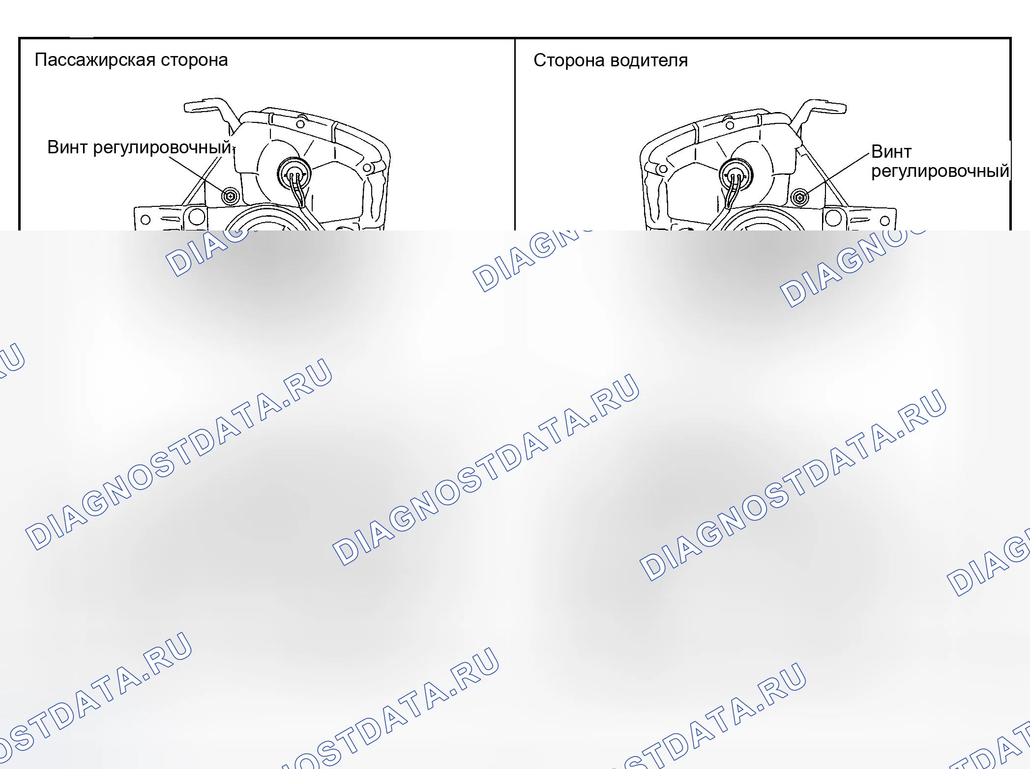 Рис. 293: Регулировка прицеливания. Nissan Murano Z50