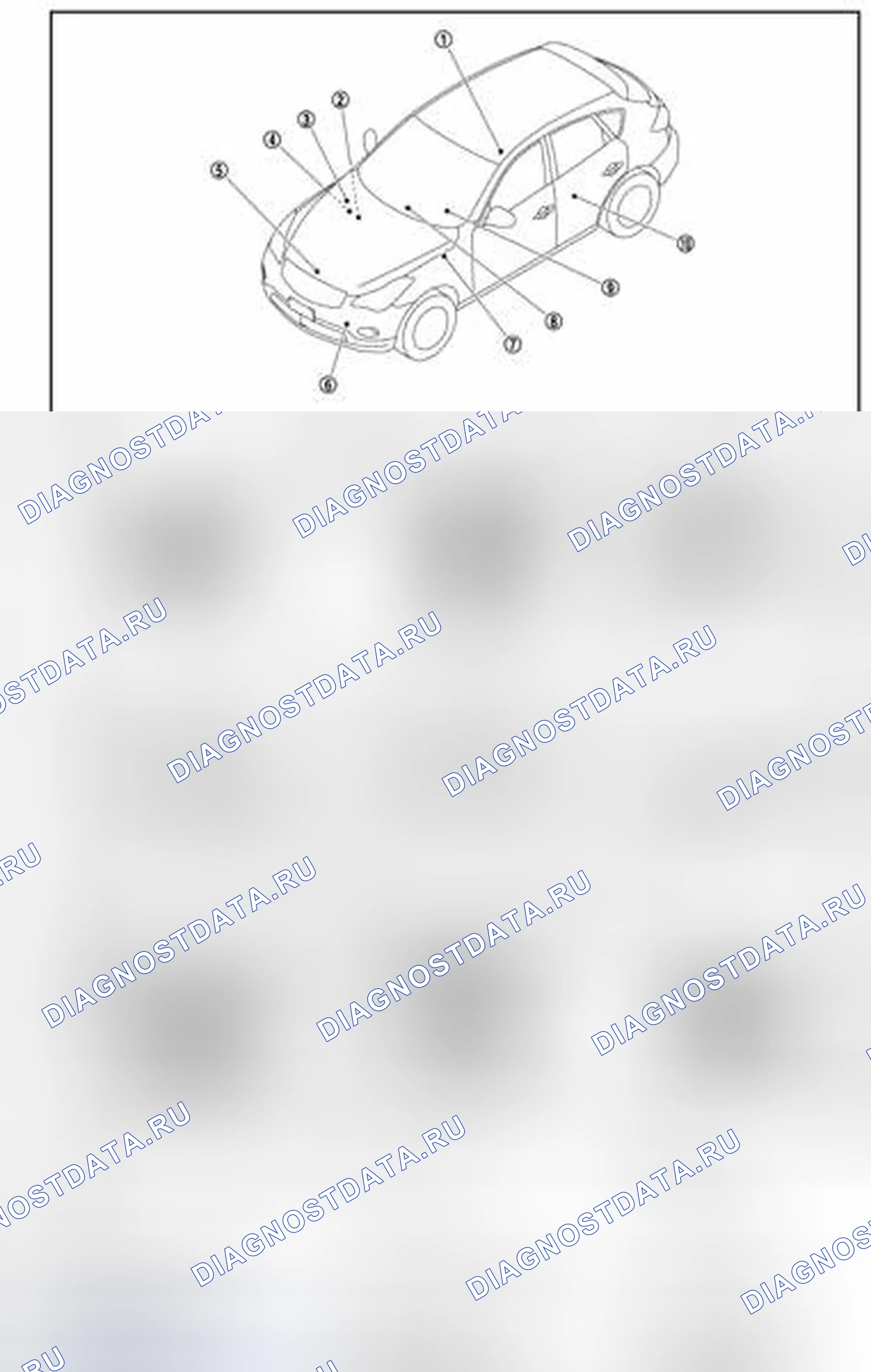 Рис. 93: СИСТЕМА РАСХОДОМЕРА: Расположение компонентов. Infiniti EX35 I