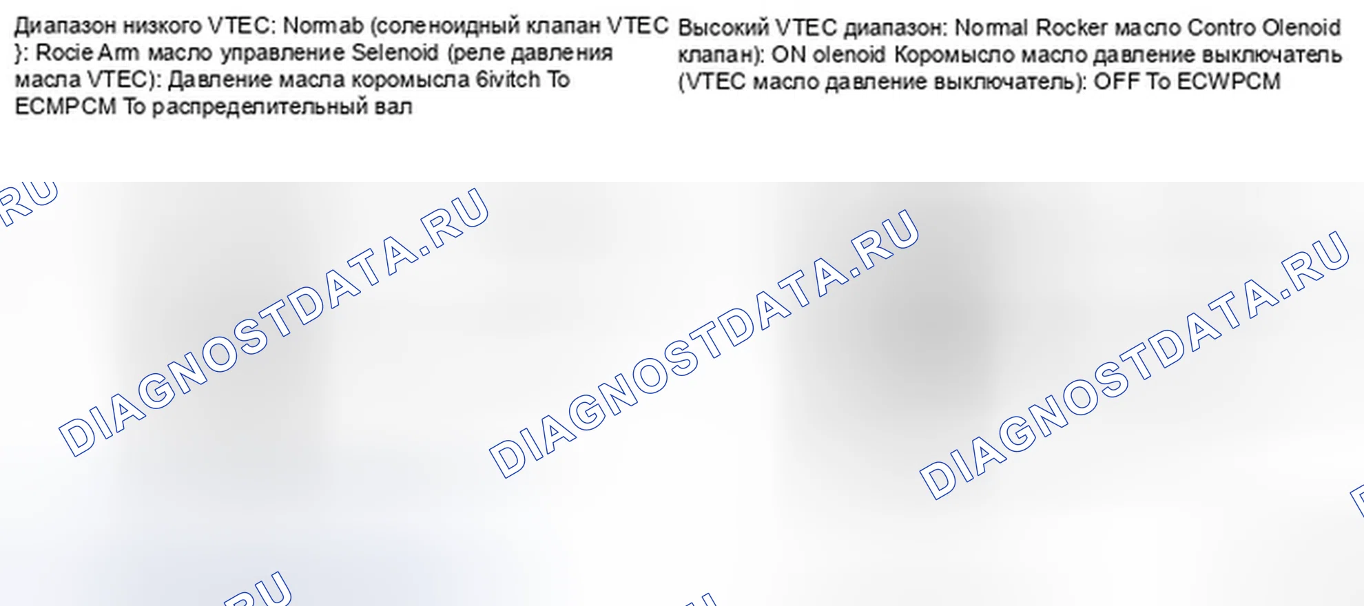 Рис. 368: Принципиальная схема реле давления масла VTEC с низким и высоким диапазоном VTEC. Honda Element I