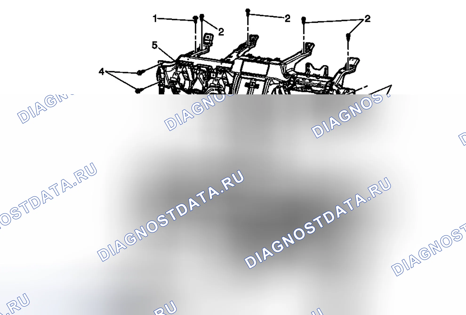 Рис. 172: Замена держателя приборной панели. Chevrolet Traverse I