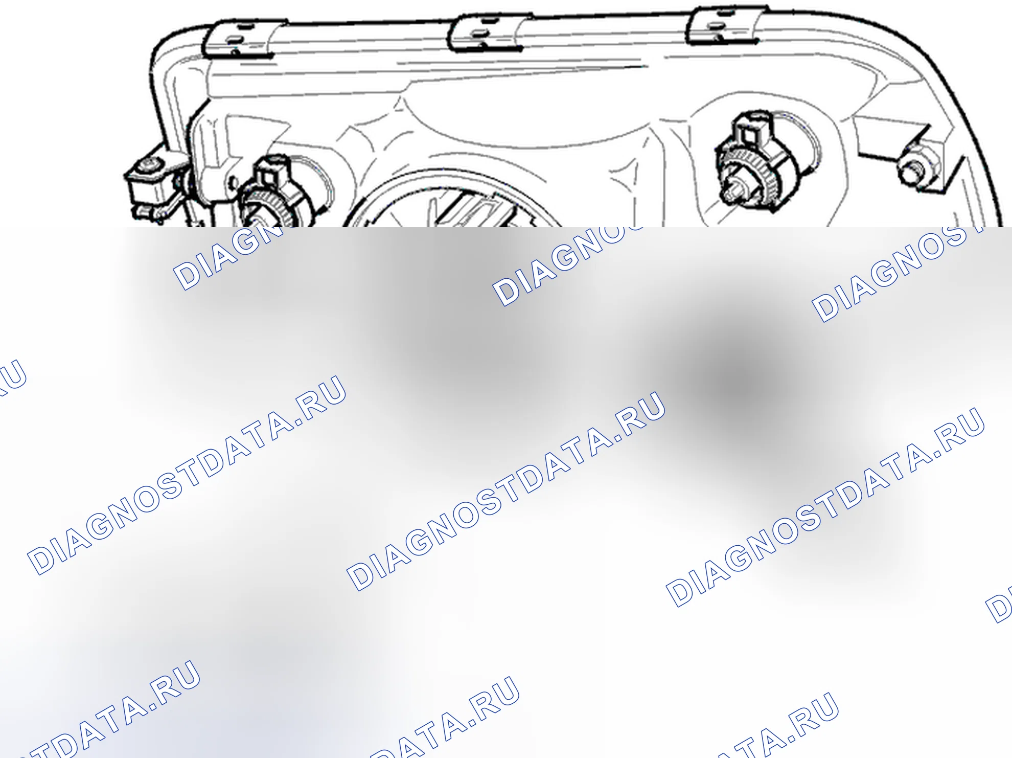 Рис. 237: Установка двигателя регулировки диапазона фар. Volvo S40 I рестайлинг
