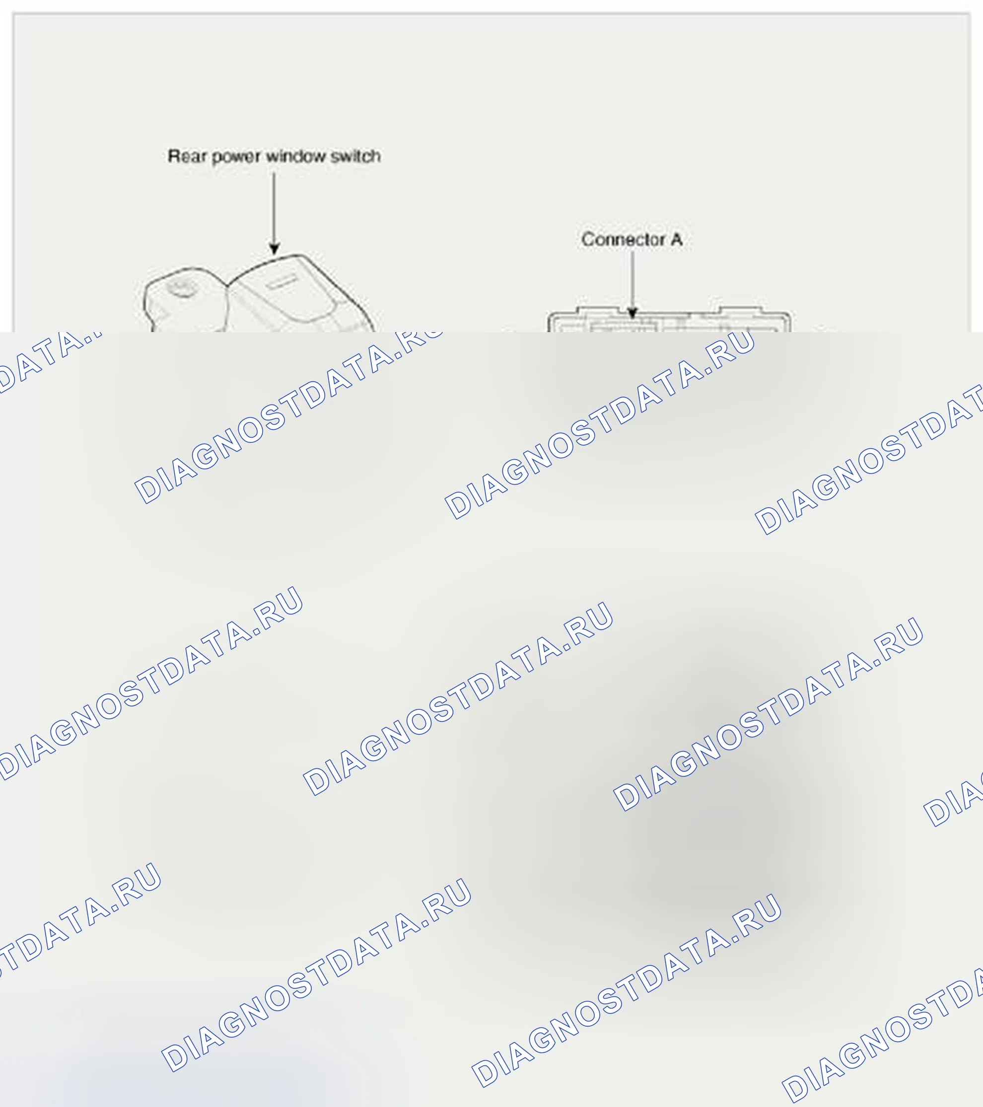 Рис. 11: Переключатель заднего стеклоподъемника. Hyundai Veloster I