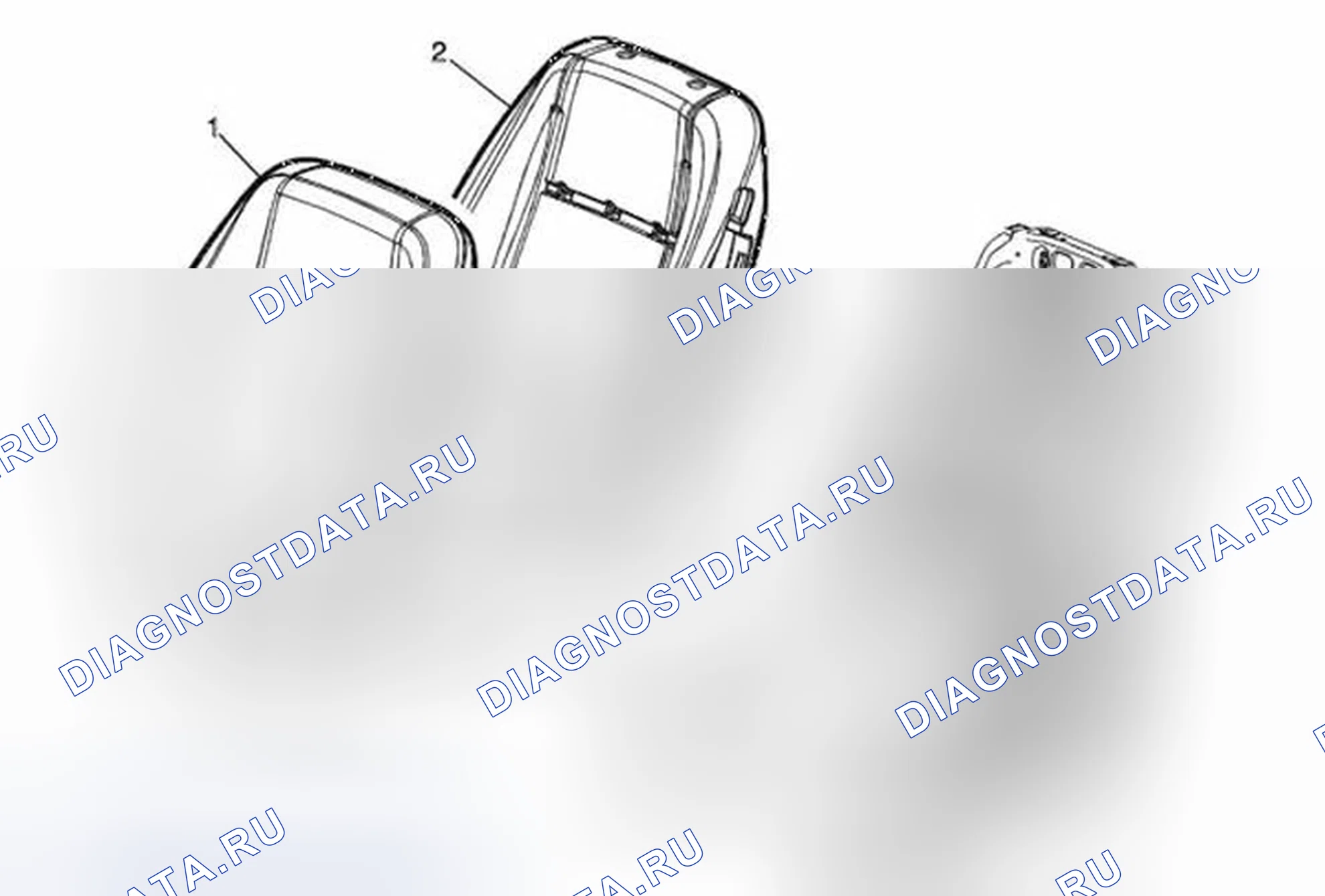 Рис. 21: Замена спинки сиденья водителя или пассажира. Buick Encore I