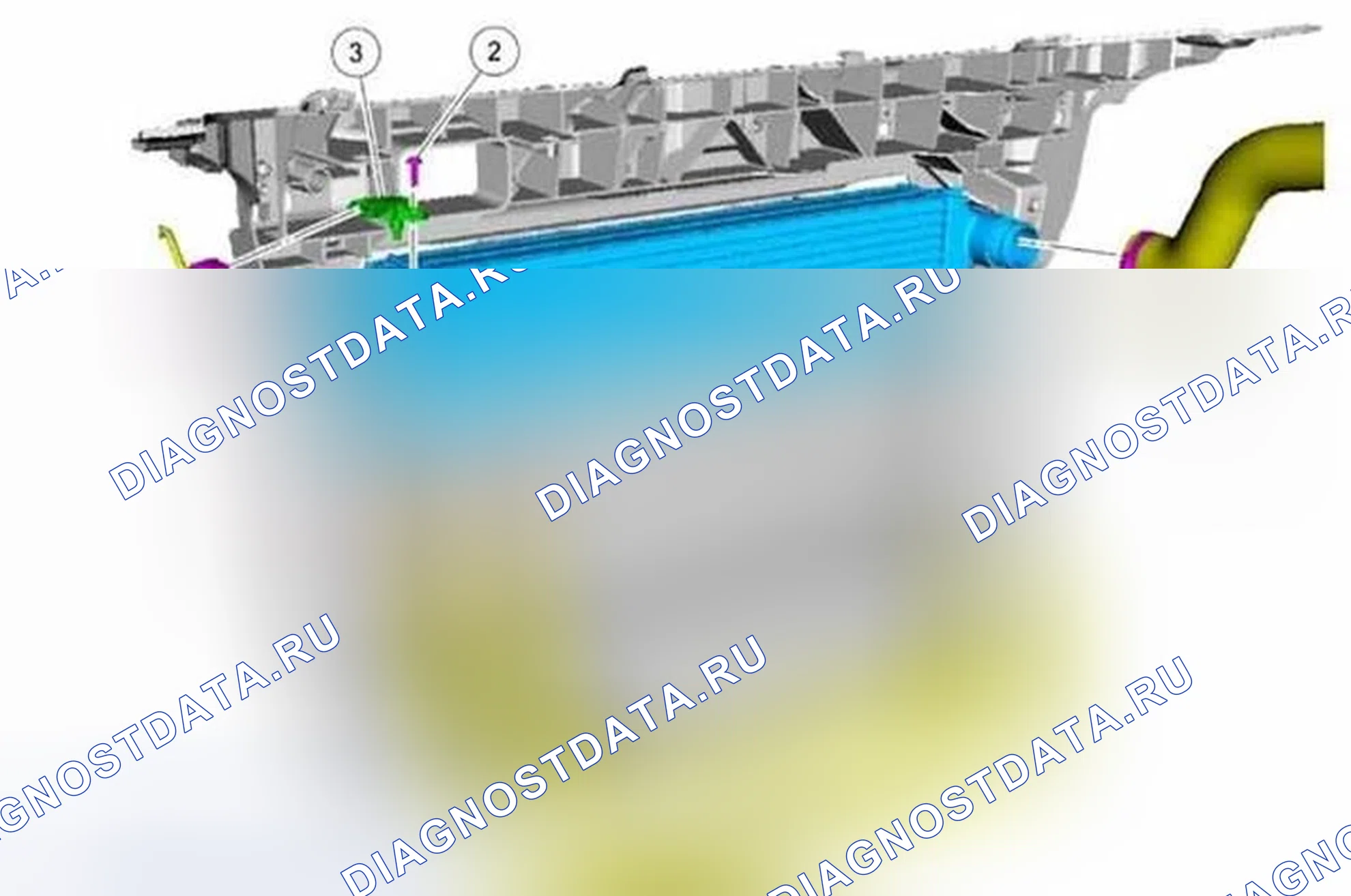 Рис. 6: Демонтаж и монтаж. Ford Edge I рестайлинг