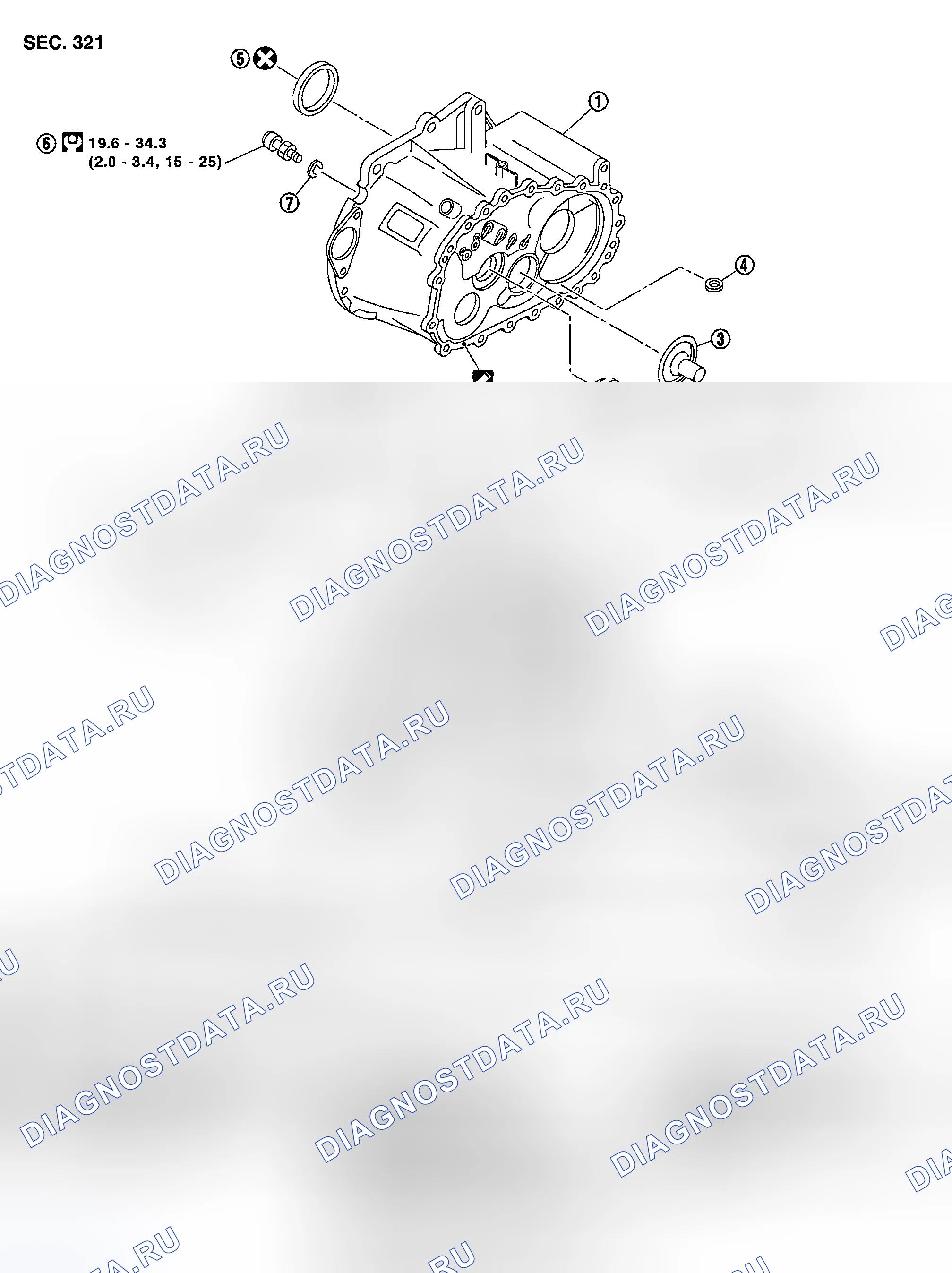Рис. 194: КОМПОНЕНТЫ КОРПУСА И КОРПУСА. Nissan Sentra B15