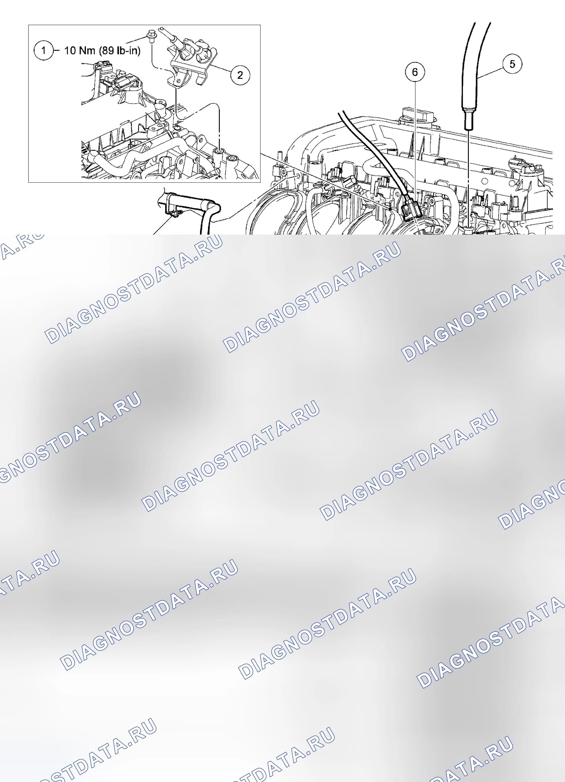 Рис. 173: Впускной коллектор. Hyundai Matrix I