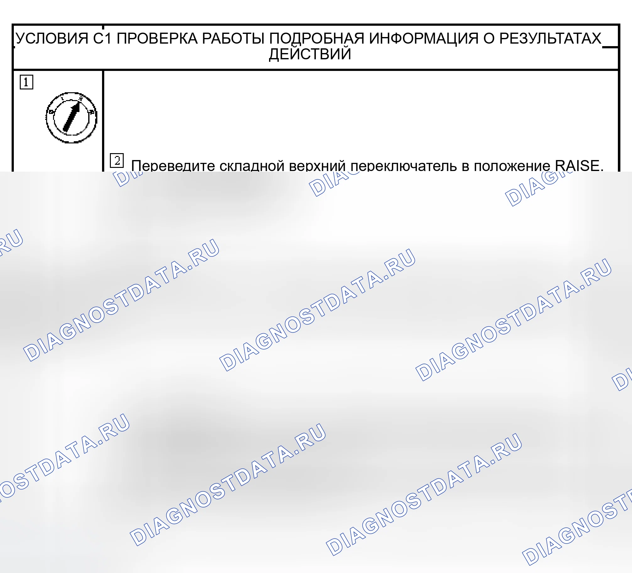 Рис. 9: диагностический тест С: складной верх НЕ ПОДНИМАЕТСЯ ИЛИ НЕ ПОДНИМАЕТСЯ ДО КОНЦА. Ford Thunderbird XI