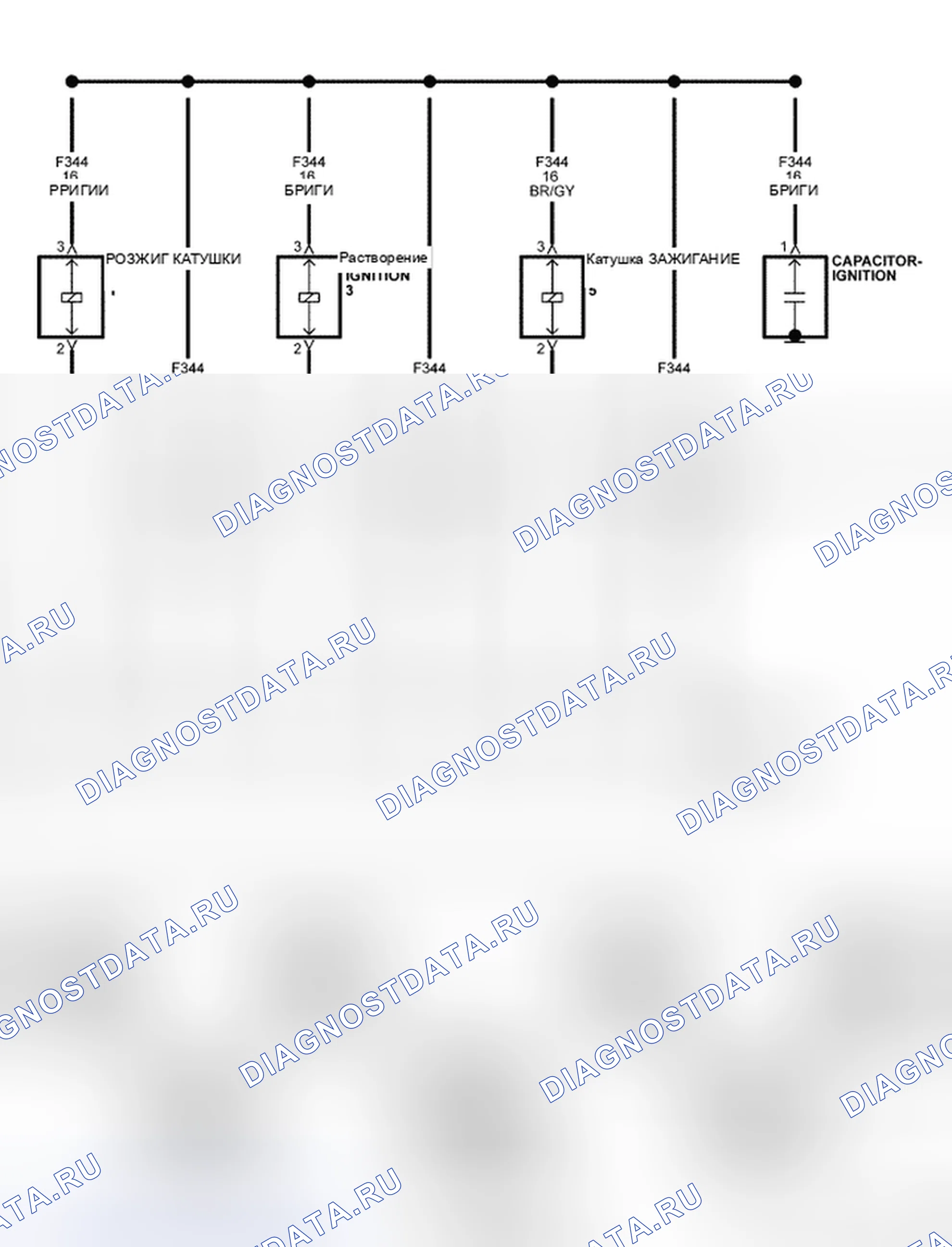 Рис. 485: Принципиальная схема. Chrysler Town & Country V