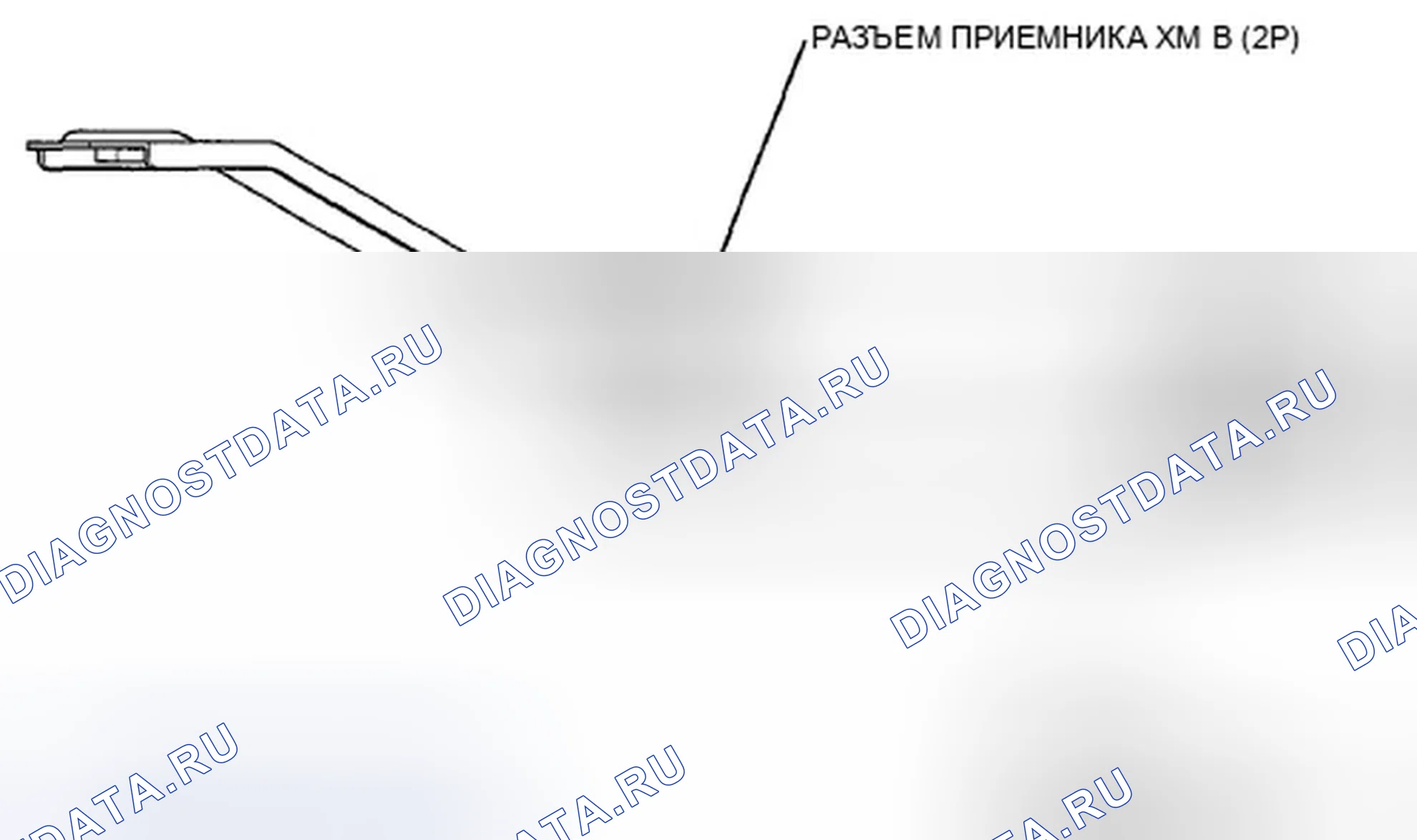 Рис. 64: Разъем приемника Xm для входов и выходов (с аудиосистемой Premium). Honda Crosstour I