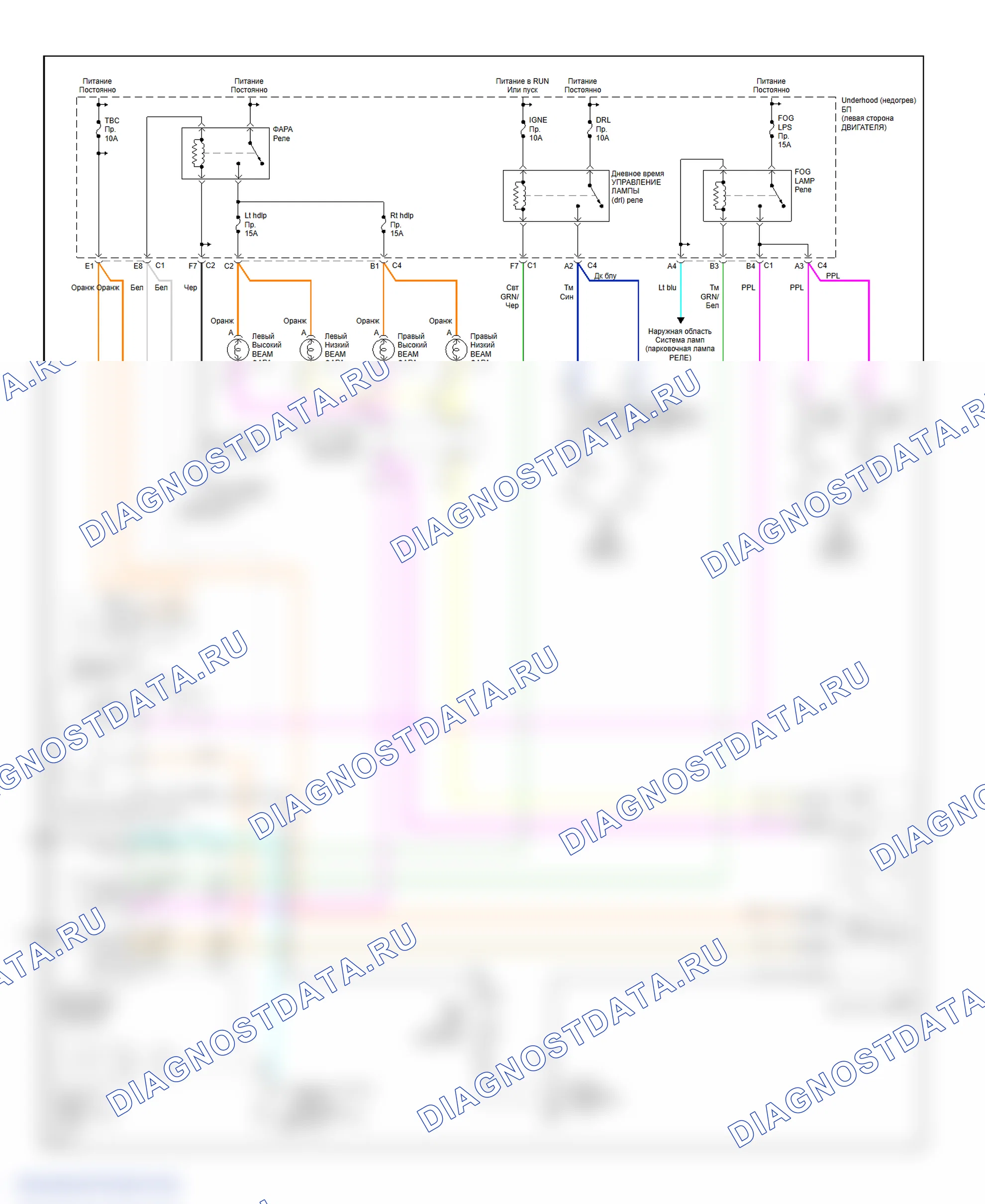 Headlight Circuit. GMC Sierra 2500 