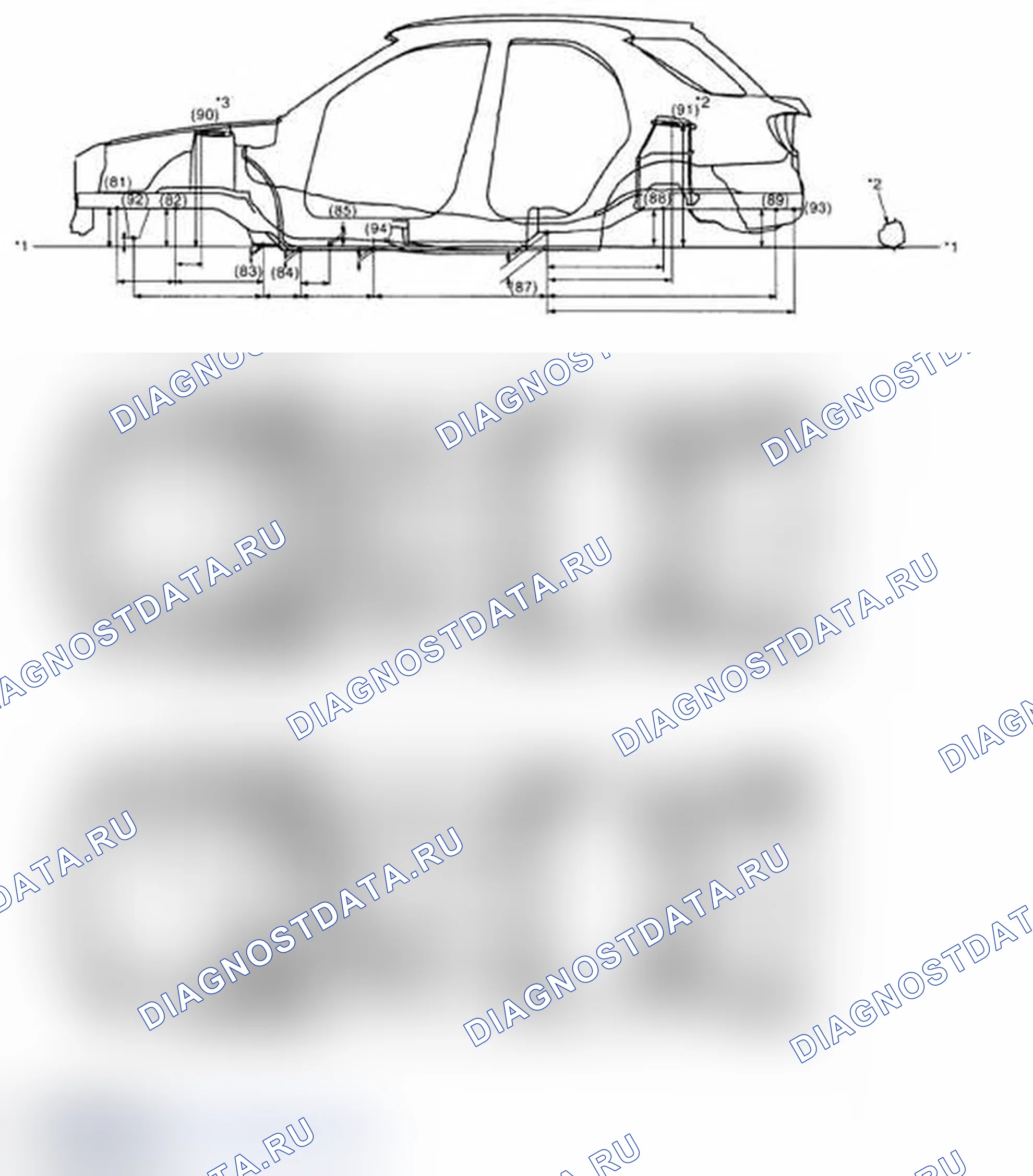 Рис. 48: Идентификация центральной структуры тела. Subaru Impreza WRX GD/GG рестайлинг 2