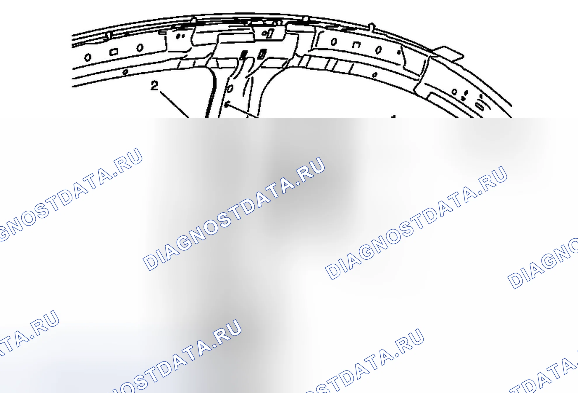 Рис. 5: Замена направляющего устройства переднего ремня безопасности. Buick Regal V