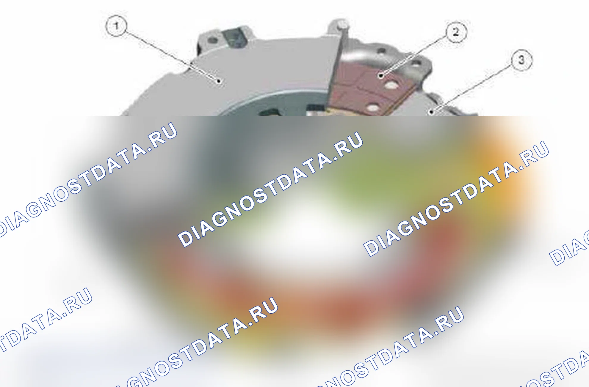 Рис. 22: Вид в разрезе муфты 2 сдвоенной муфты. Ford Focus III
