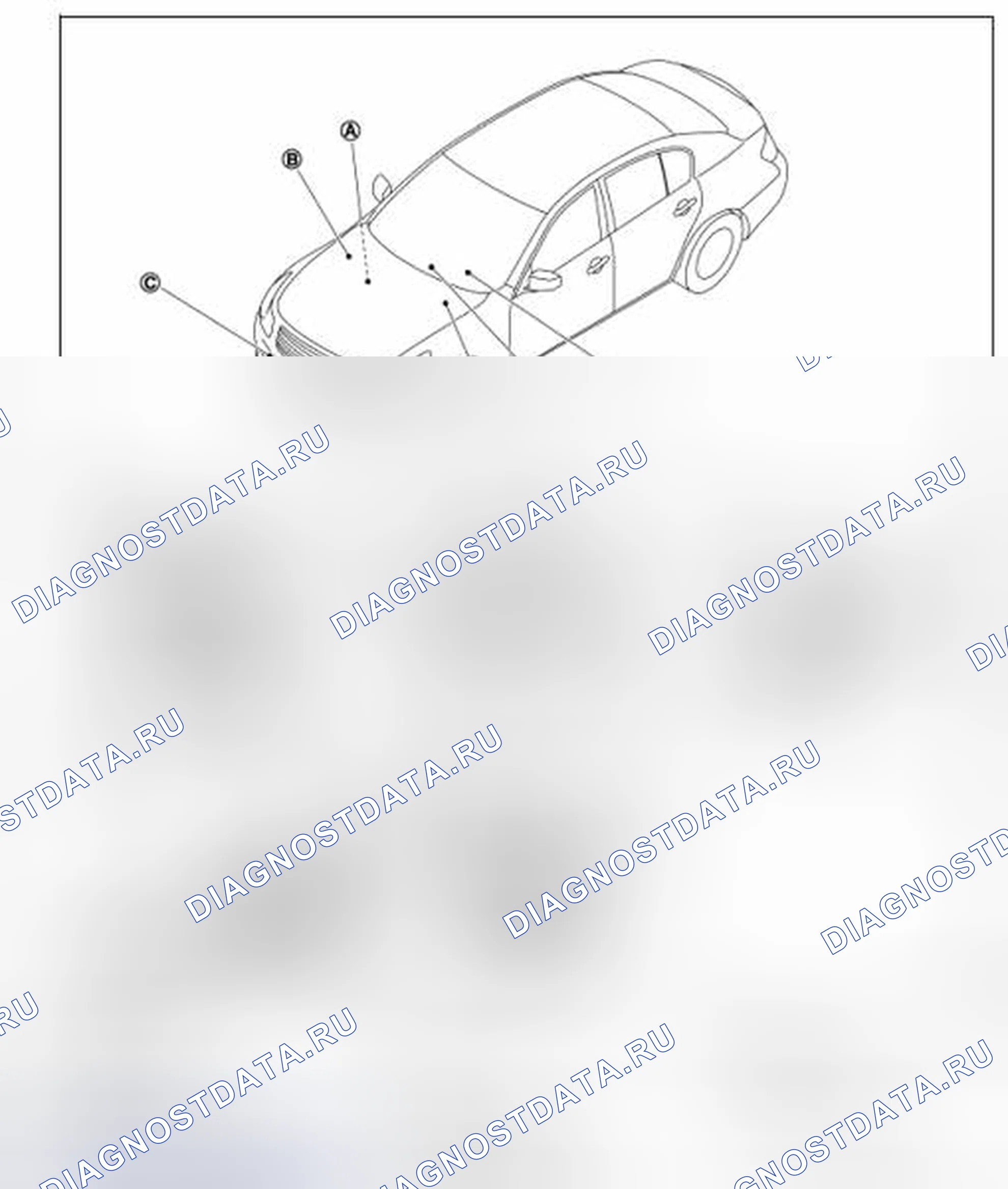 Рис. 4: Расположение компонентов. Infiniti G35 IV