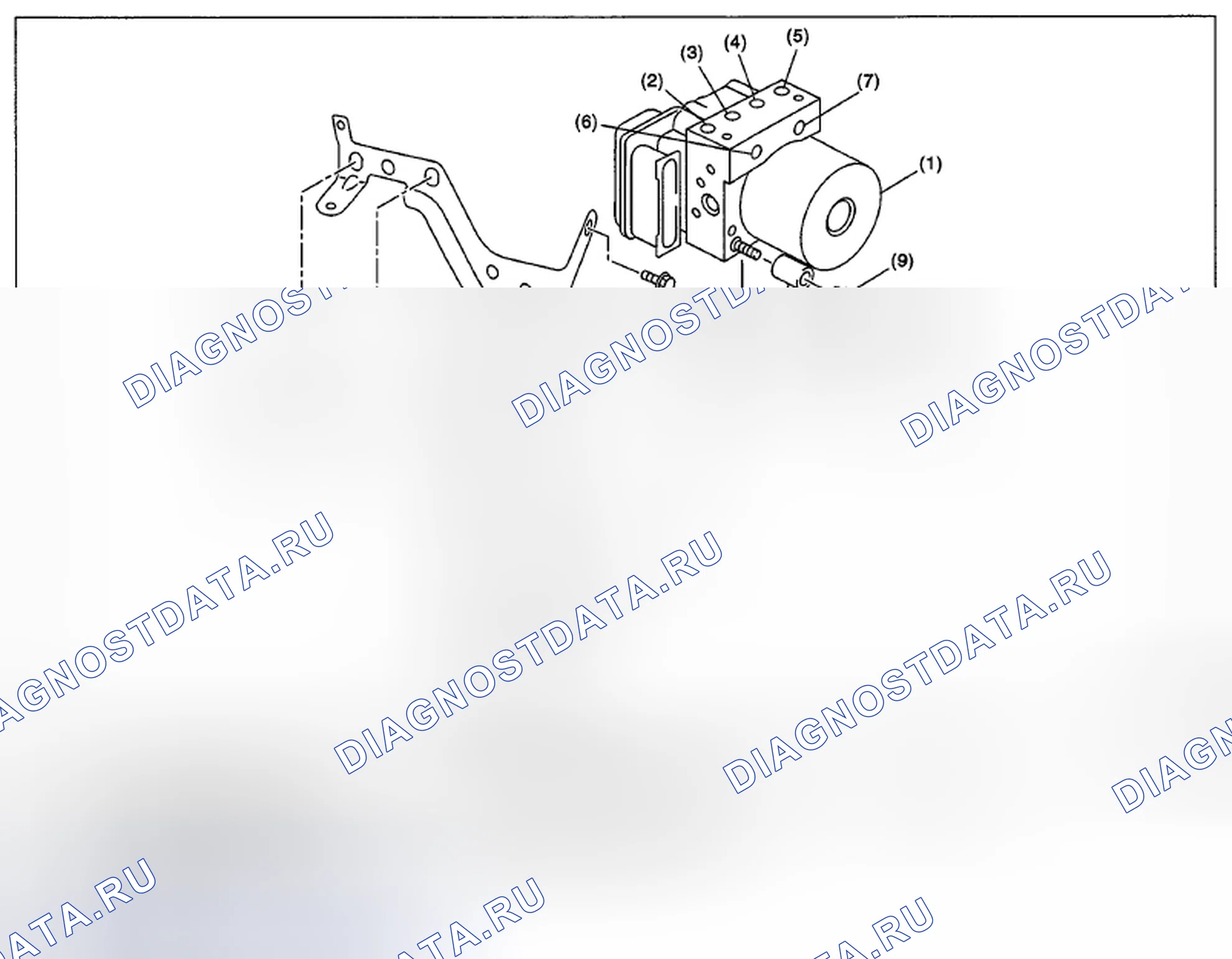 Рис. 57: 4. МОДУЛЬ УПРАВЛЕНИЯ VDC И ГИДРАВЛИЧЕСКИЙ БЛОК УПРАВЛЕНИЯ (VDCCM и H/U). Subaru Impreza WRX STI GR