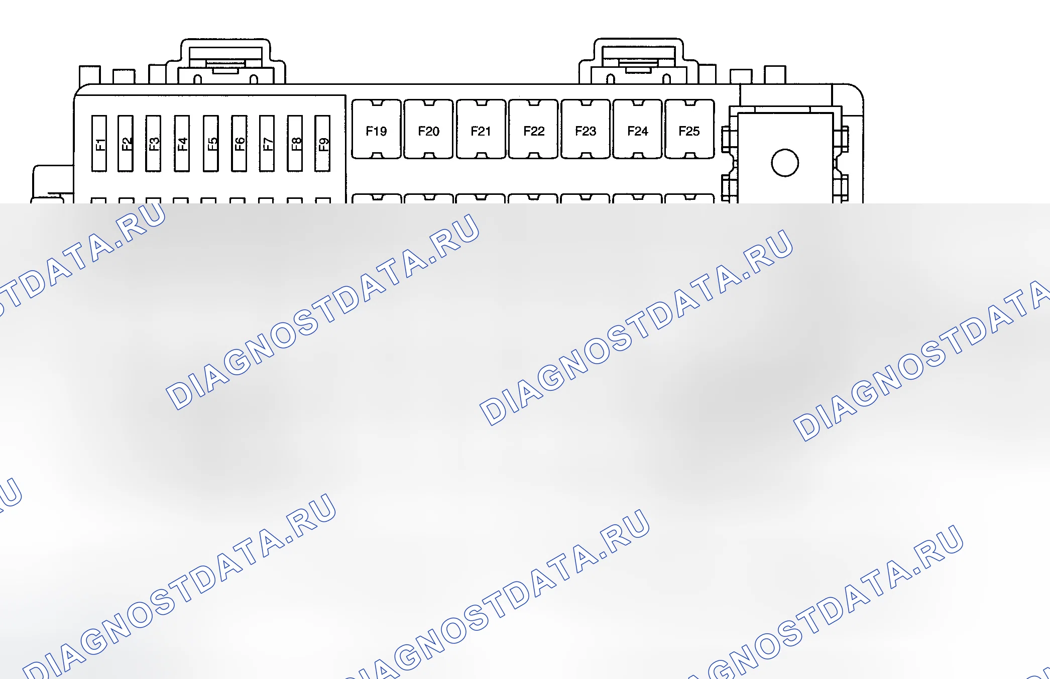 Рис. 312: СОЕДИНИТЕЛЬНАЯ КОРОБКА АККУМУЛЯТОРНОЙ БАТАРЕИ (Bjb). Ford Escape I рестайлинг