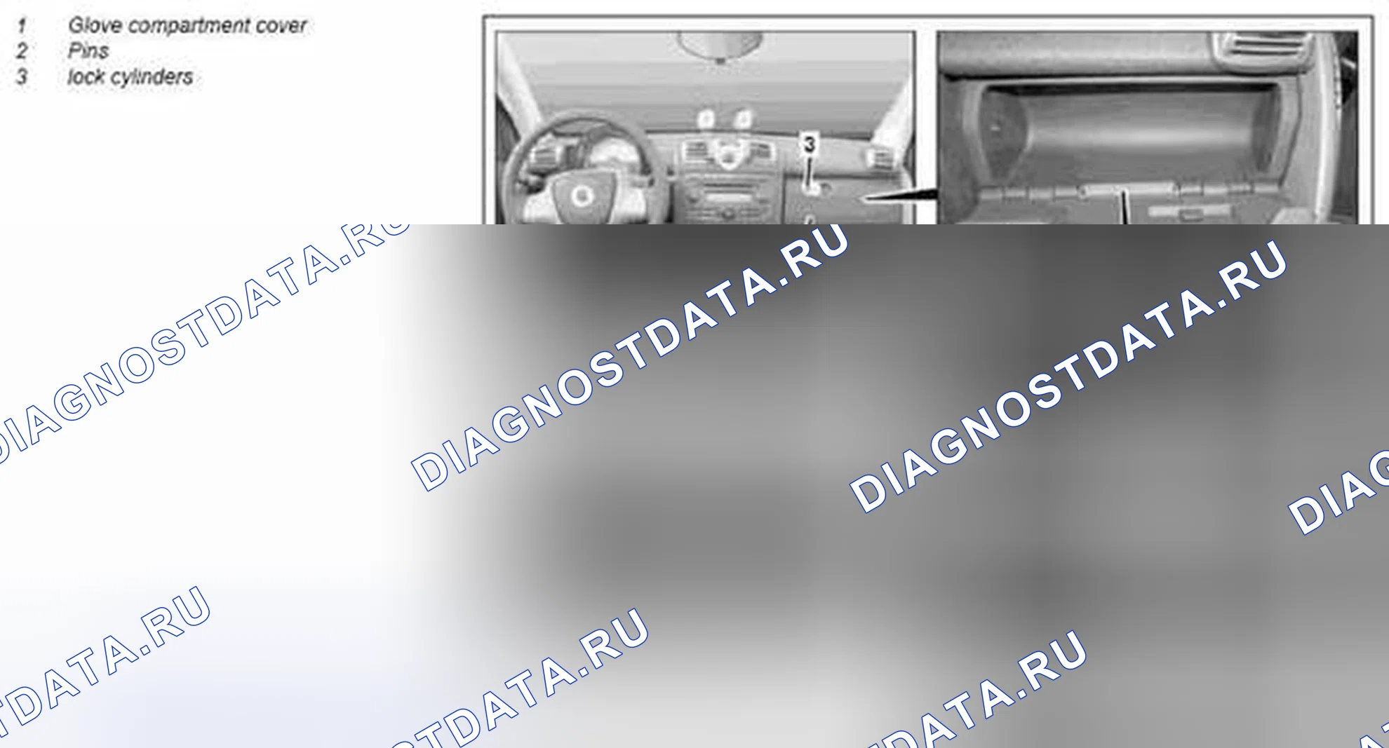 Рис. 19: Снять / установить крышку бардачка - AR68.10-P-xtigx1 1200MCC. Kia Soul I