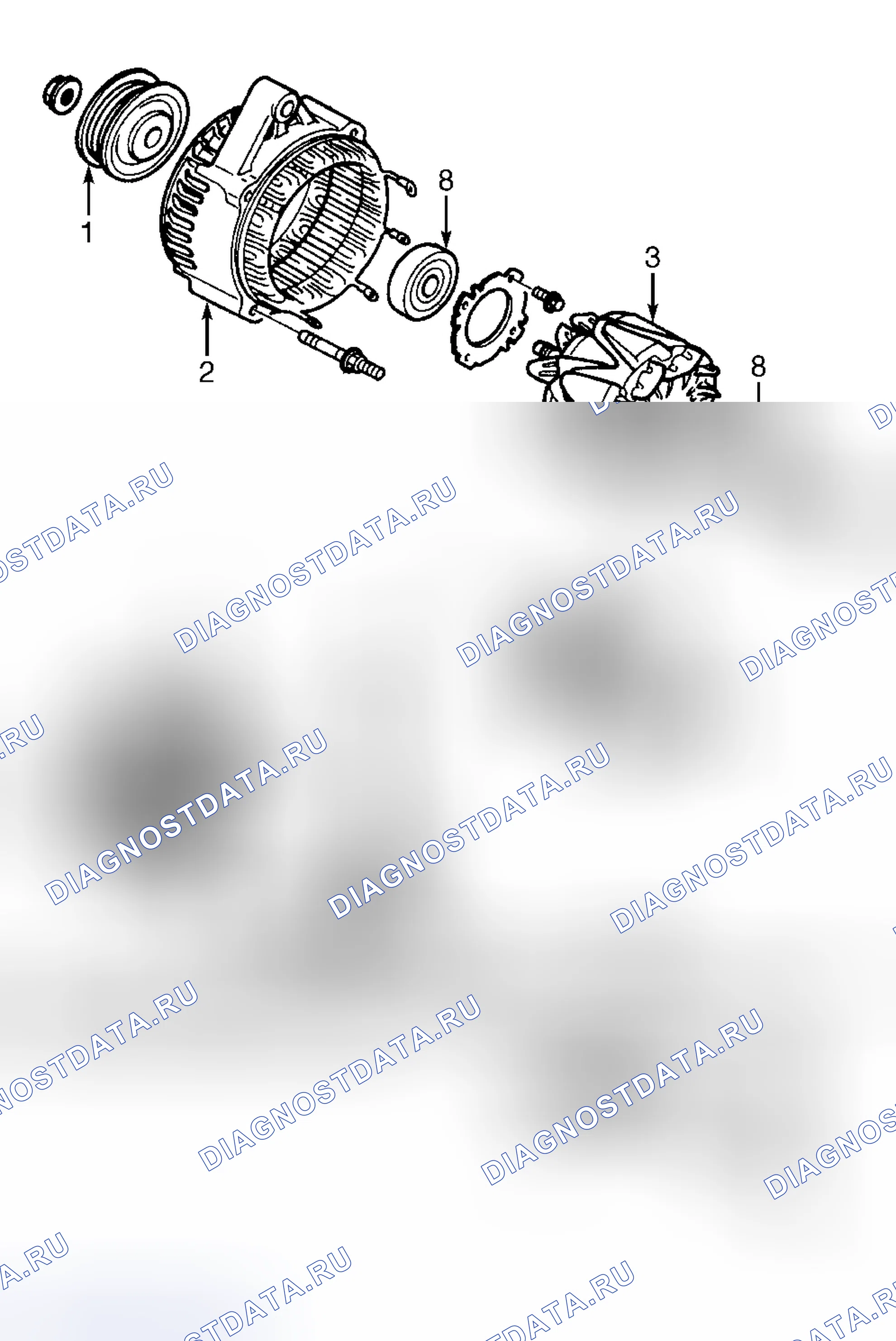 Рис. 5: КАПИТАЛЬНЫЙ РЕМОНТ системы зарядки электрооборудования. Mazda 626 GF