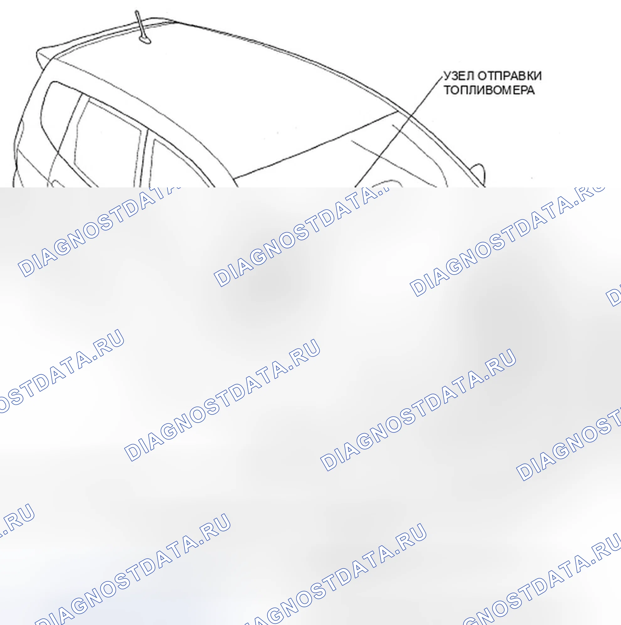 Рис. 1: Указатель расположения компонентов. Honda Fit I