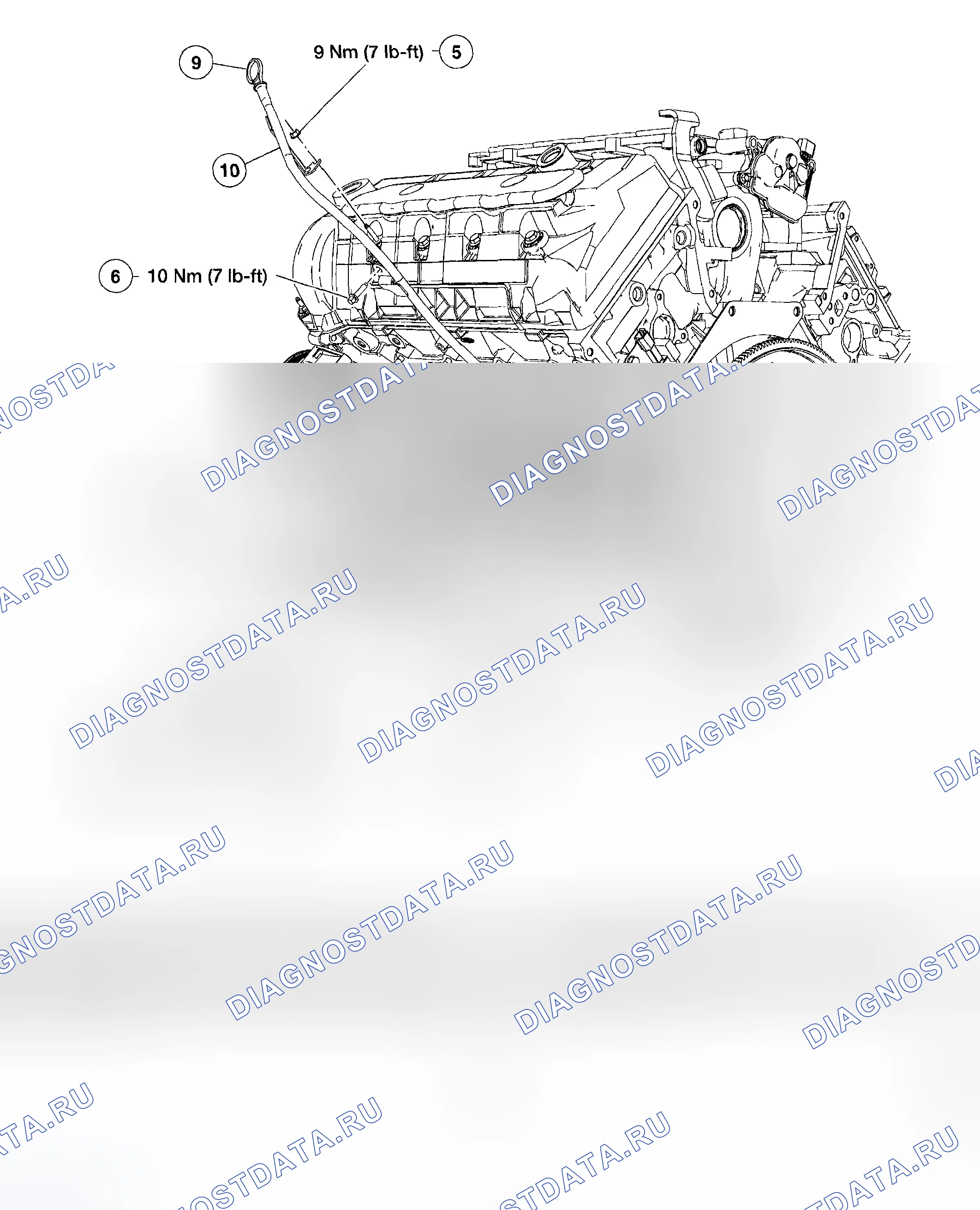 Рис. 107: Индикатор уровня масла и трубка. Hyundai ix20 I рестайлинг