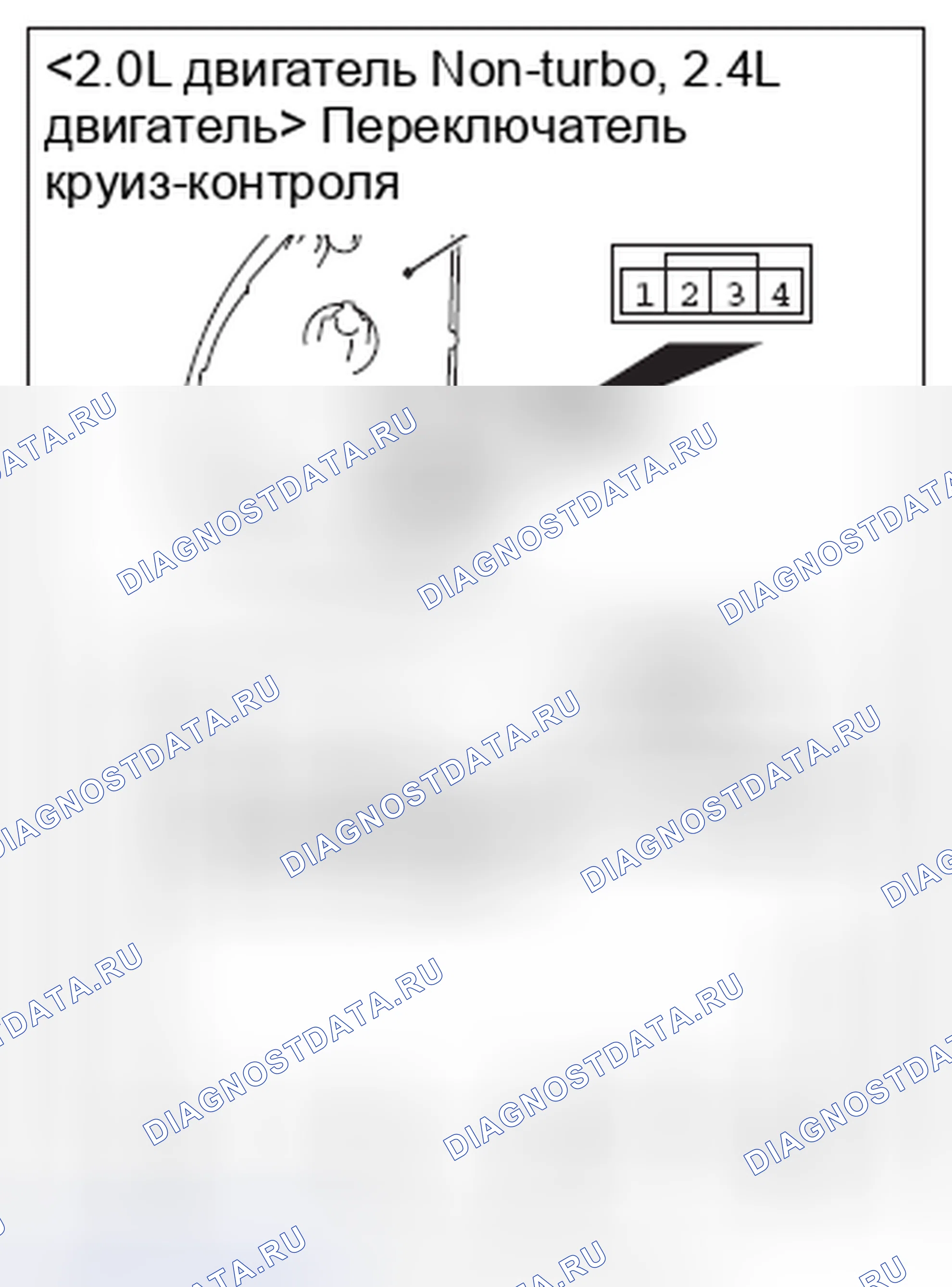 Рис. 45: ПРОВЕРКА ПЕРЕКЛЮЧАТЕЛЯ КРУИЗ-КОНТРОЛЯ. Mitsubishi Lancer Ralliart X рестайлинг