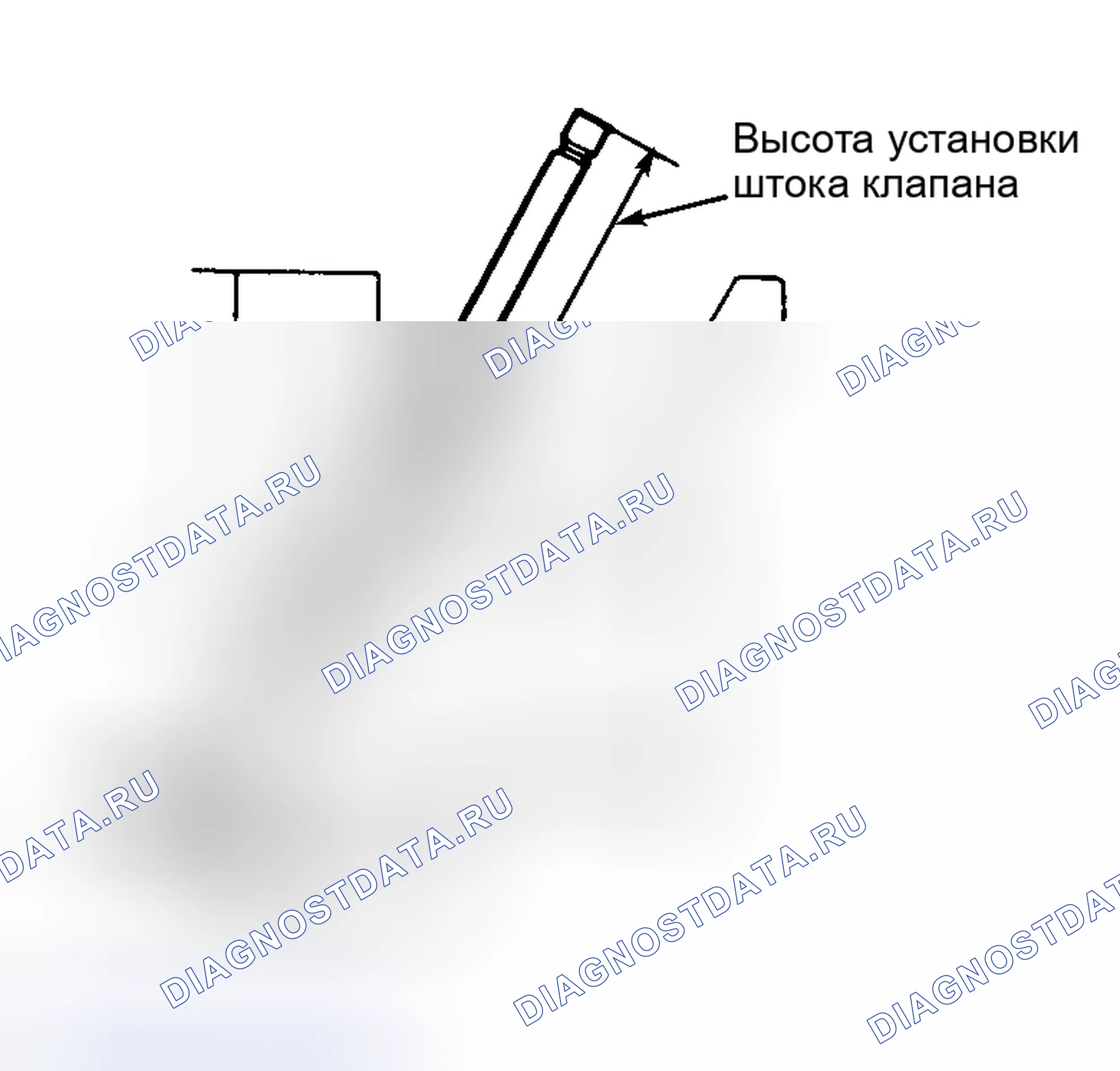 Рис. 29: Высота установки штока клапана. Honda Accord V