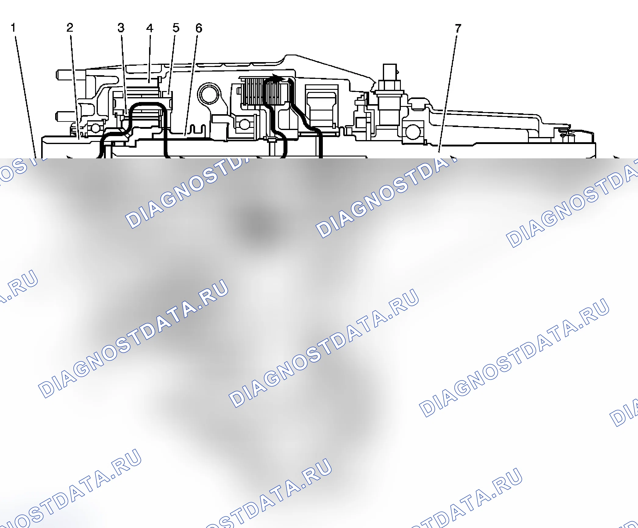 Рис. 22: 4LO поток мощности. Chevrolet Cab & Chassis Silverado 3500 