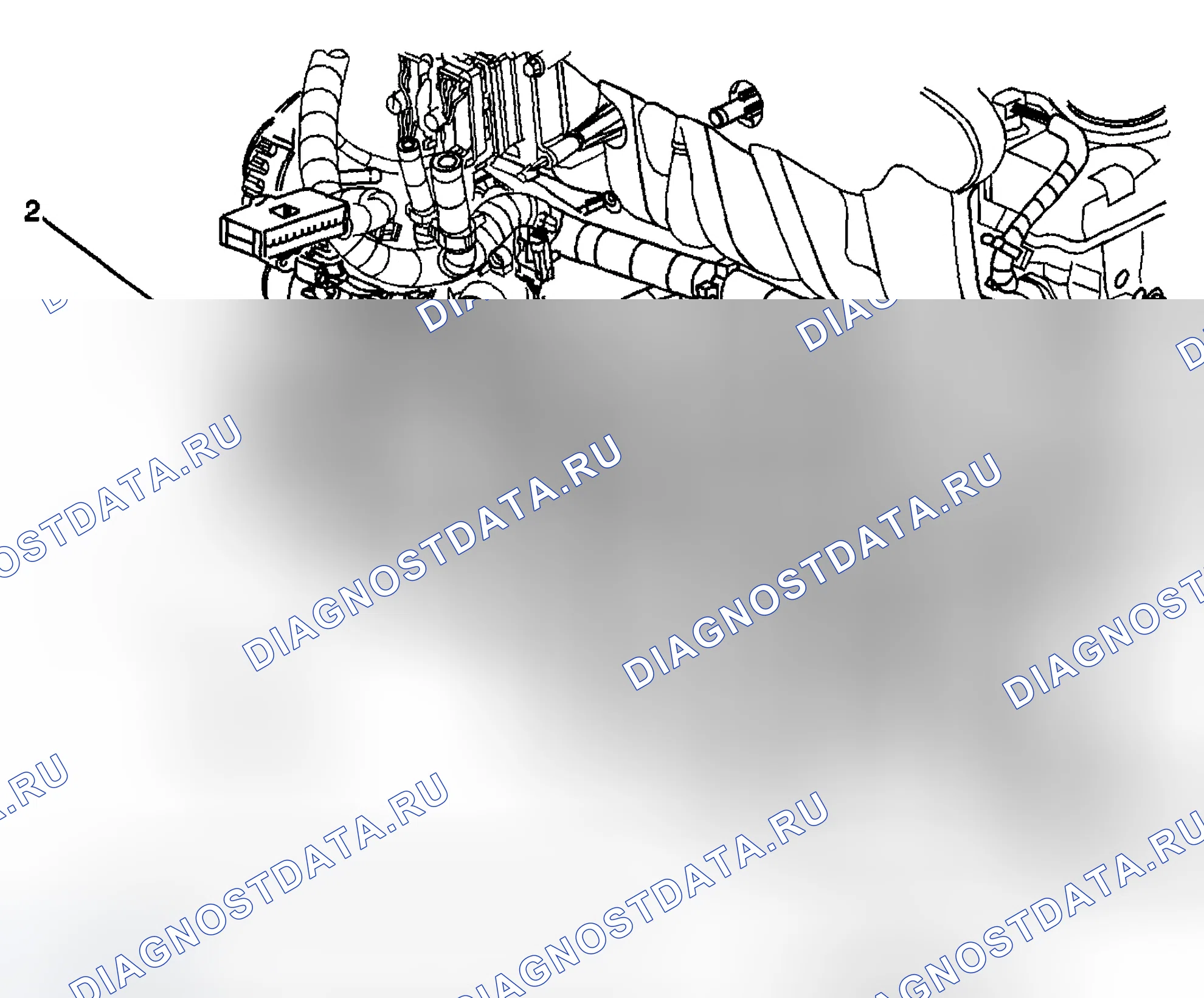Рис. 212: Двигатель, левая сторона. Chevrolet TrailBlazer I