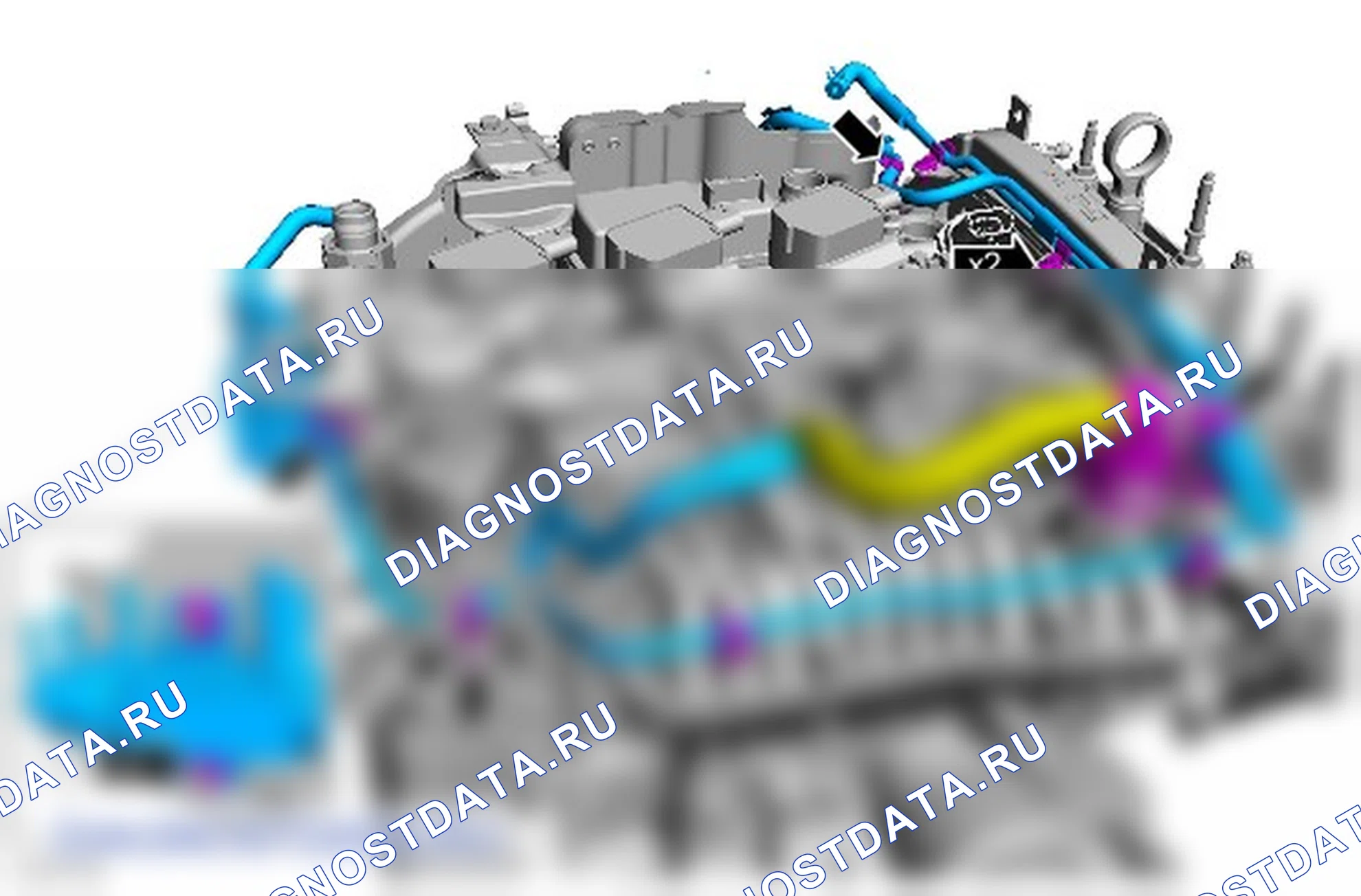 Как снять присоединяемые детали двигателя. Ford Transit Connect II
