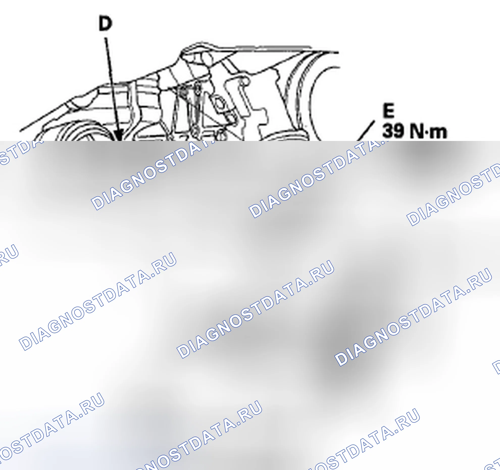 Рис. 96: Установка промежуточного вала. Honda Pilot II