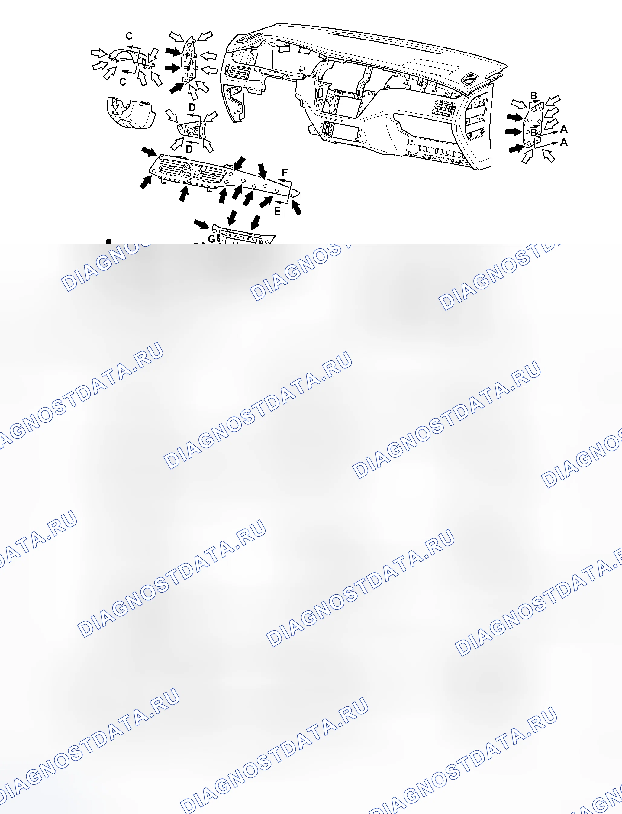 Рис. 94: ПОЛОЖЕНИЕ ЗАЖИМА И КОГТЯ. Mitsubishi Lancer IX рестайлинг