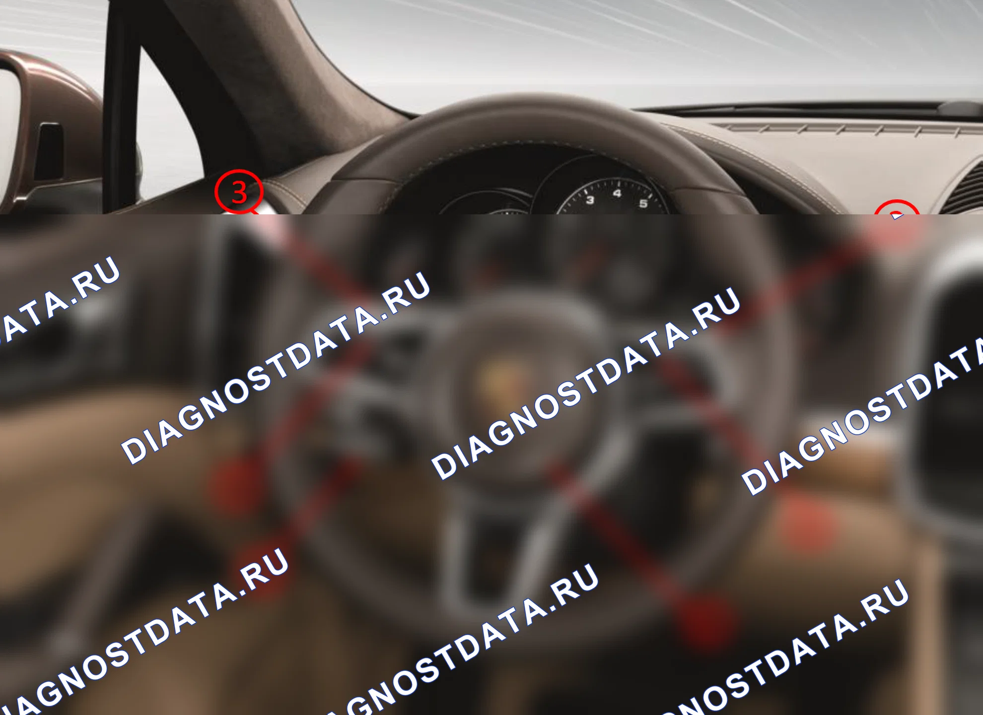 Связь с дистанционным управлением, слева. Porsche Cayenne II