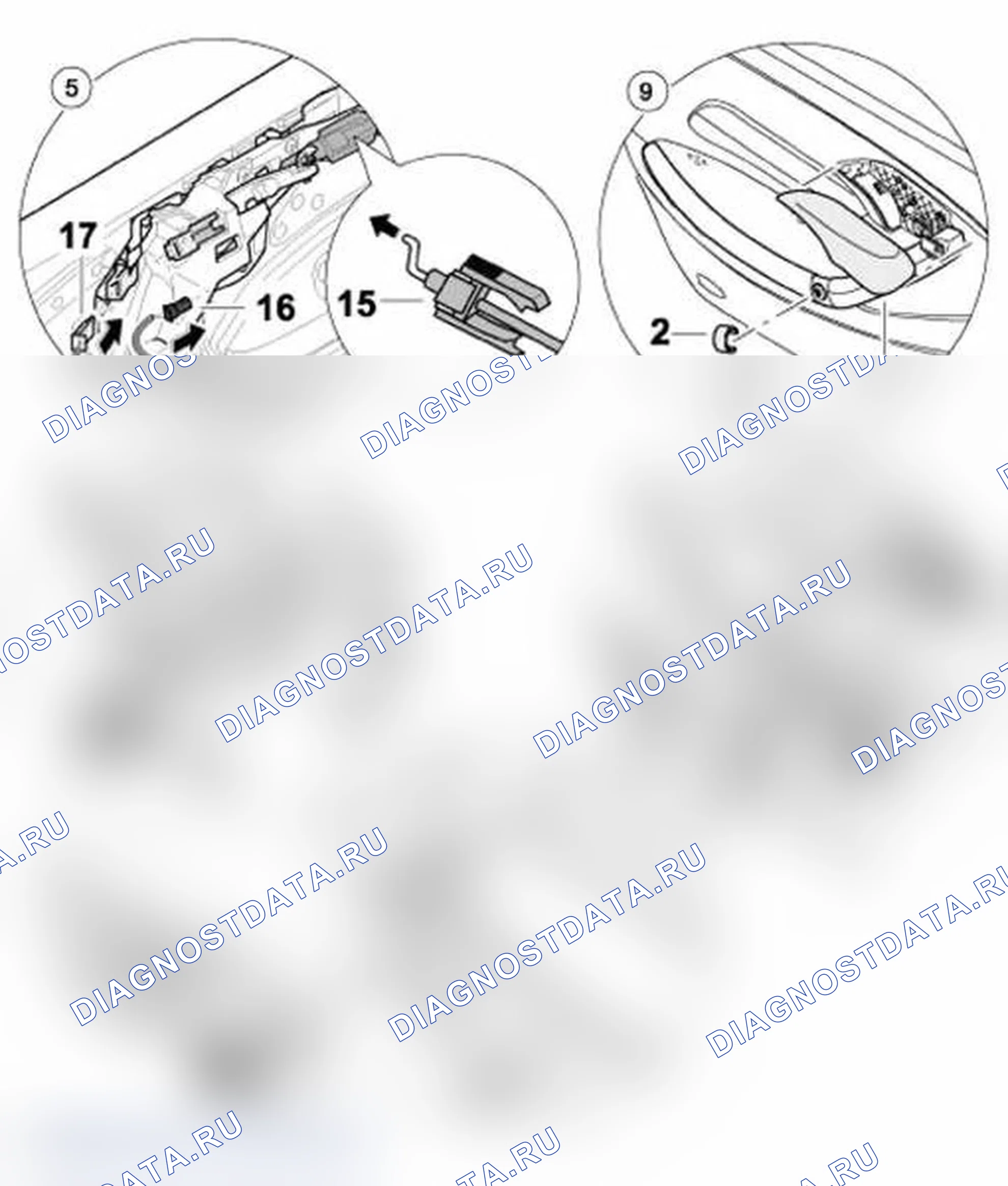 Рис. 20: УСТАНОВКА ДВЕРНОЙ ПАНЕЛИ. Porsche Boxster S 986