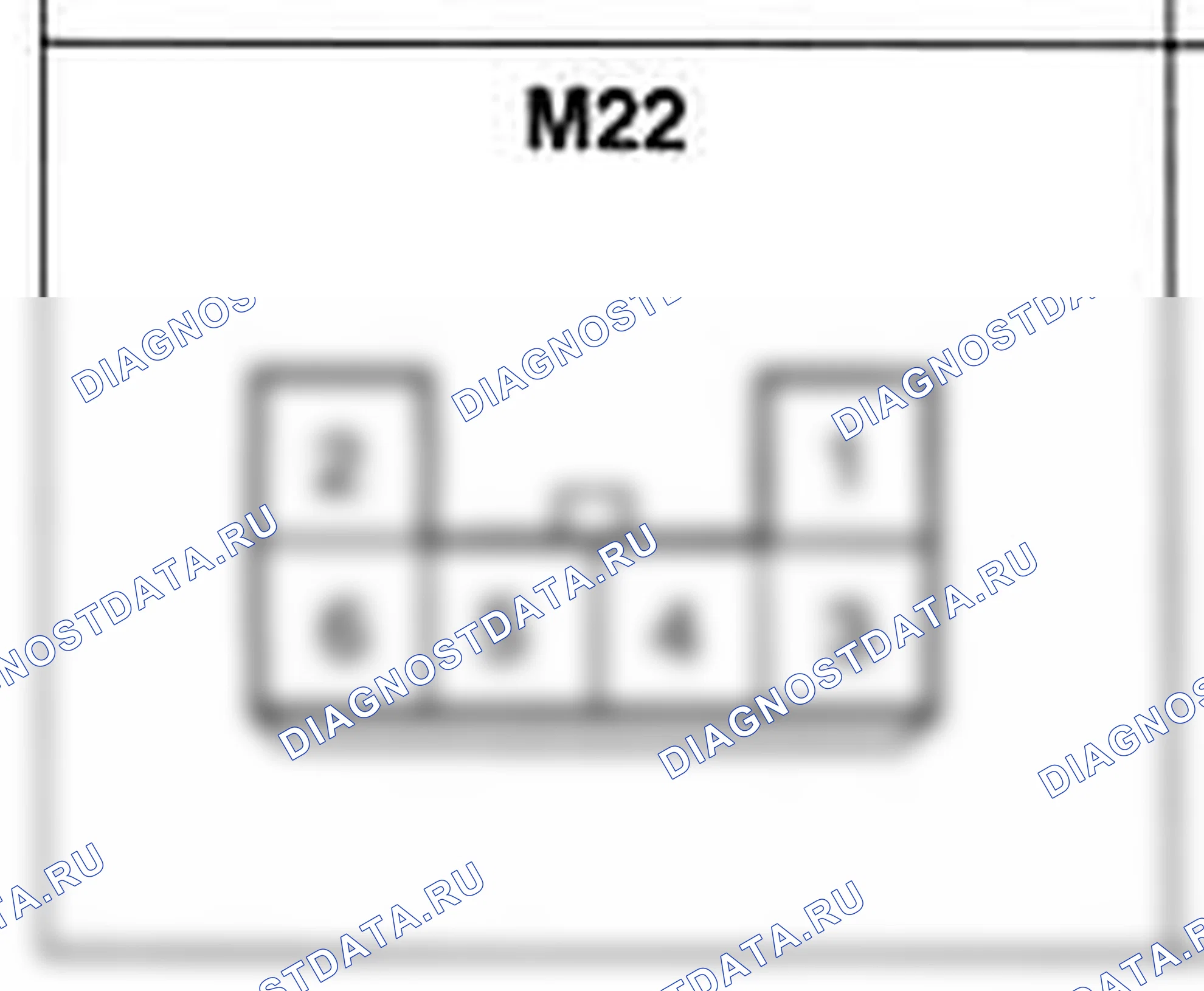 Распиновка разъёма M22 — основного жгута. Hyundai H-1 A1