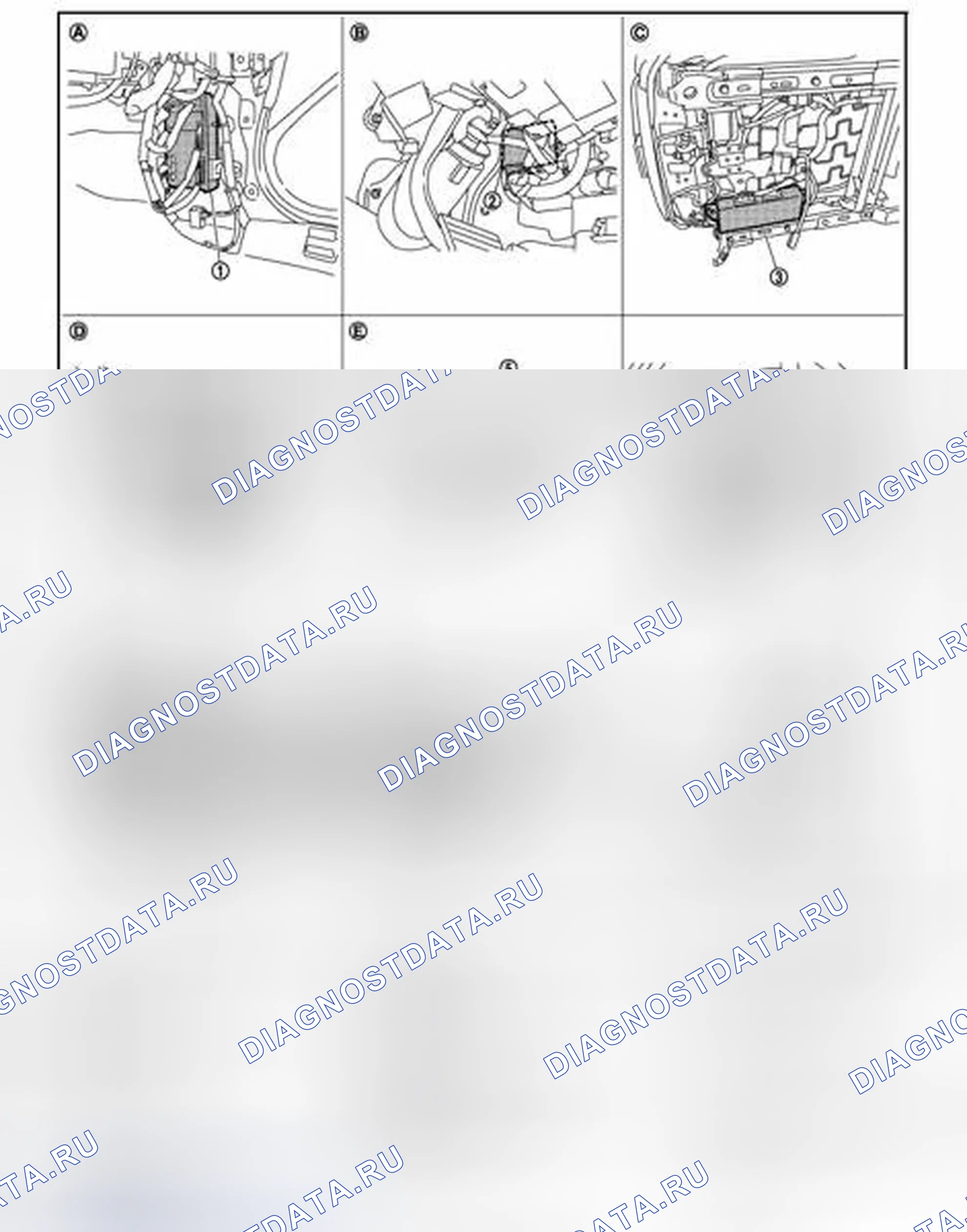 Рис. 20: РУЧНАЯ ФУНКЦИЯ: Расположение компонентов. Infiniti G37 IV рестайлинг