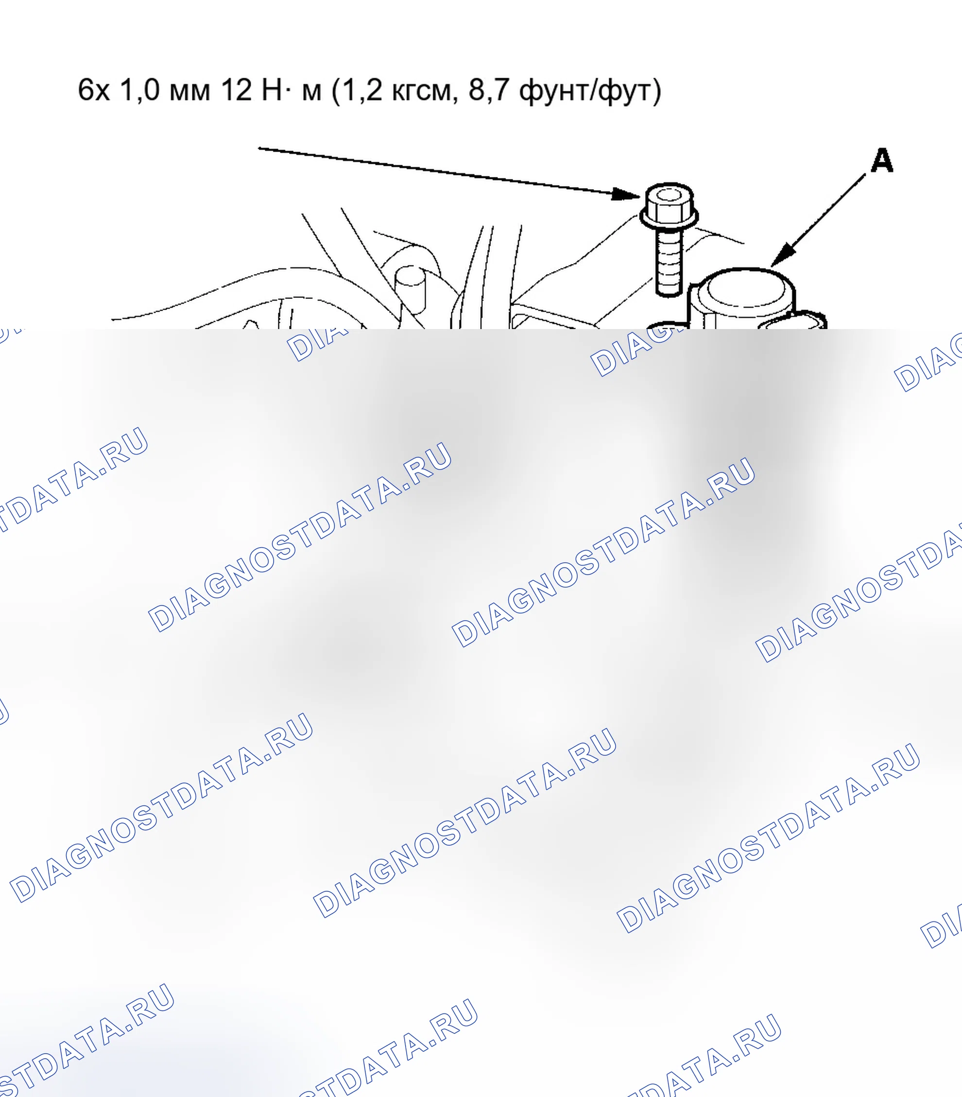 Рис. 26: Замена электромагнитного клапана сцепления гидротрансформатора. Honda Odyssey III