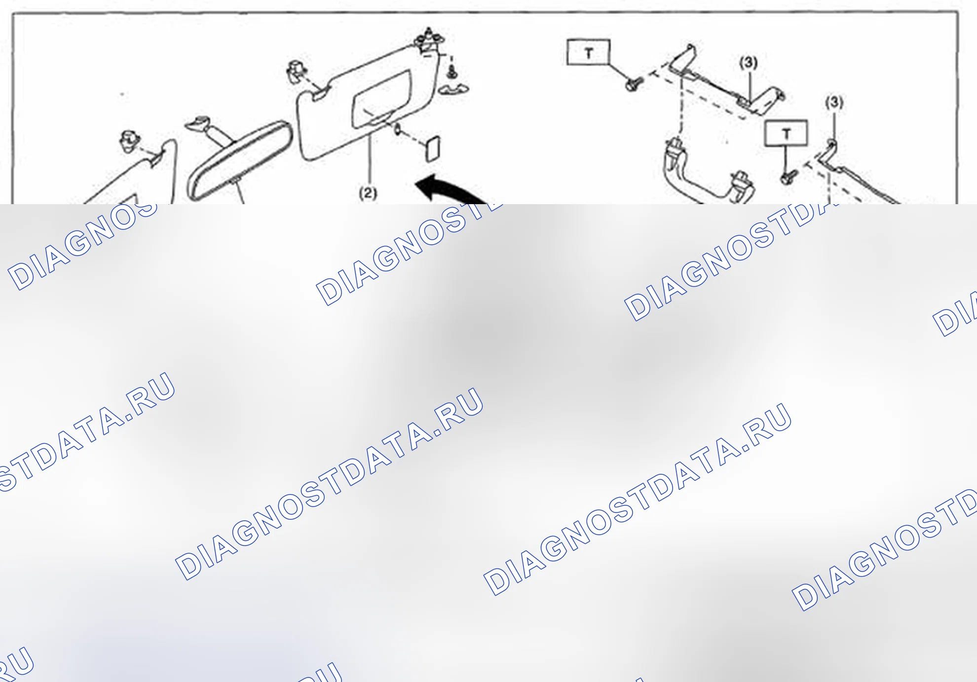 Рис. 29: ВНУТРЕННИЕ ЧАСТИ ПОМЕЩЕНИЯ. Subaru Legacy BM/BR