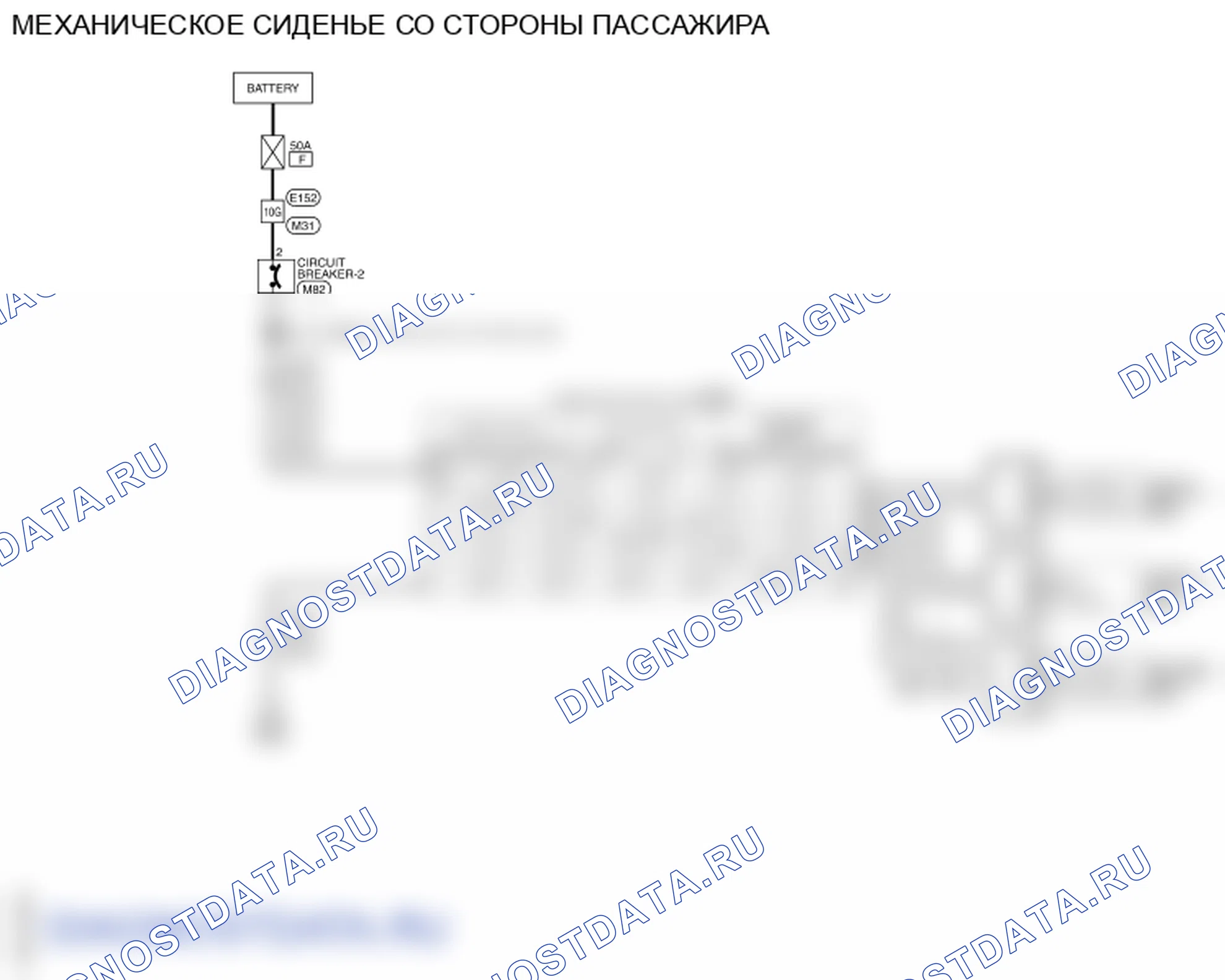 Рис. 6: электросхема со стороны пассажира. Infiniti QX56 I рестайлинг