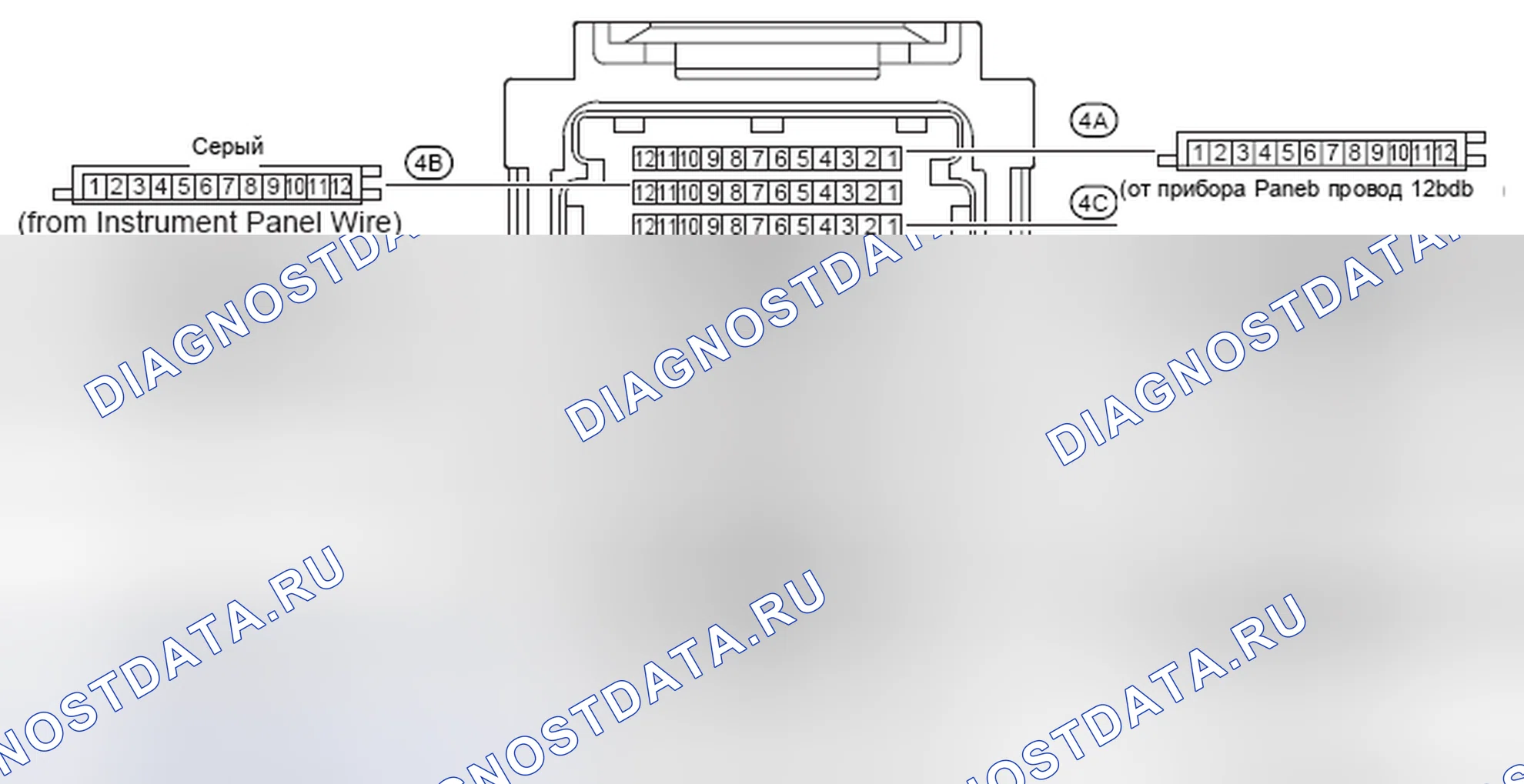 Рис. 367: Расположение разъемов J / B No4. Toyota Camry XV40 рестайлинг