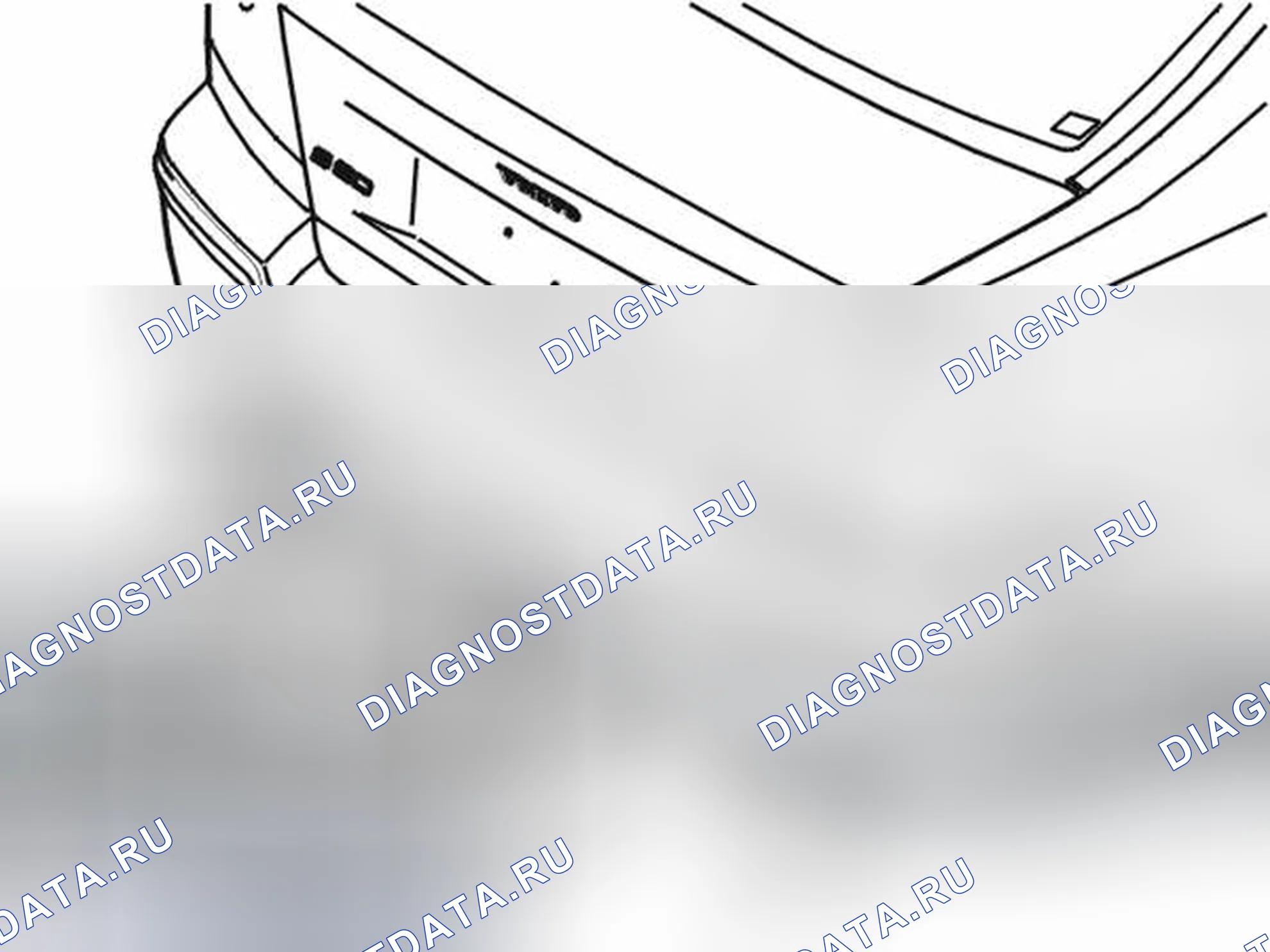 Рис. 252: Установка заднего спойлера. Volvo S60 I рестайлинг