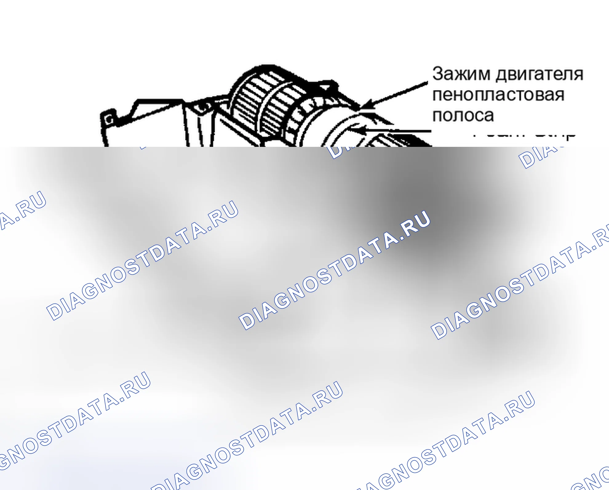 Рис. 2: Установка колес двигателя вспомогательной воздуходувки Вращайте колеса, чтобы убедиться, что они не трутся о корпус.. GMC Cab & Chassis S15 